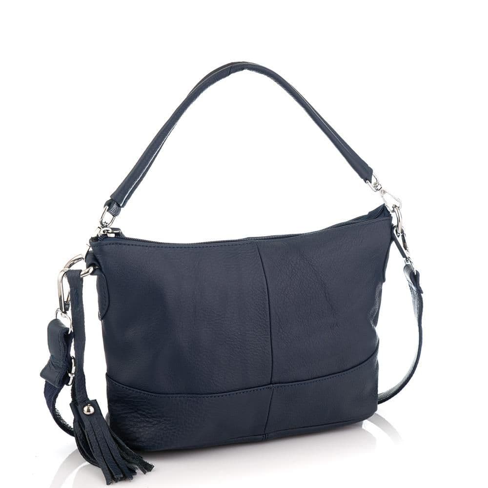 Шкіряна жіноча сумка синя Riche NM20-W891BL