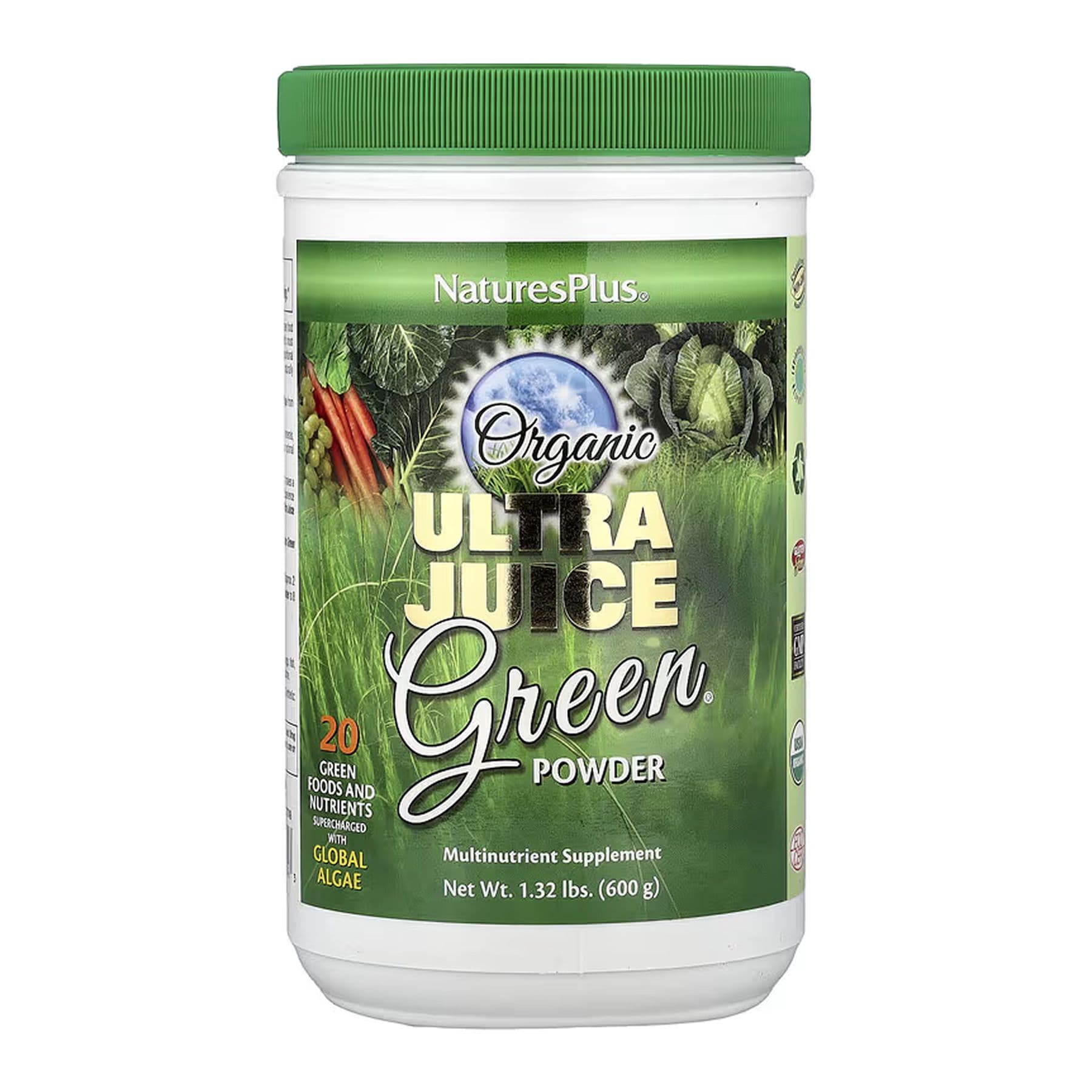 Ultra Juice Зелений напій, 600 г, Nature's Plus