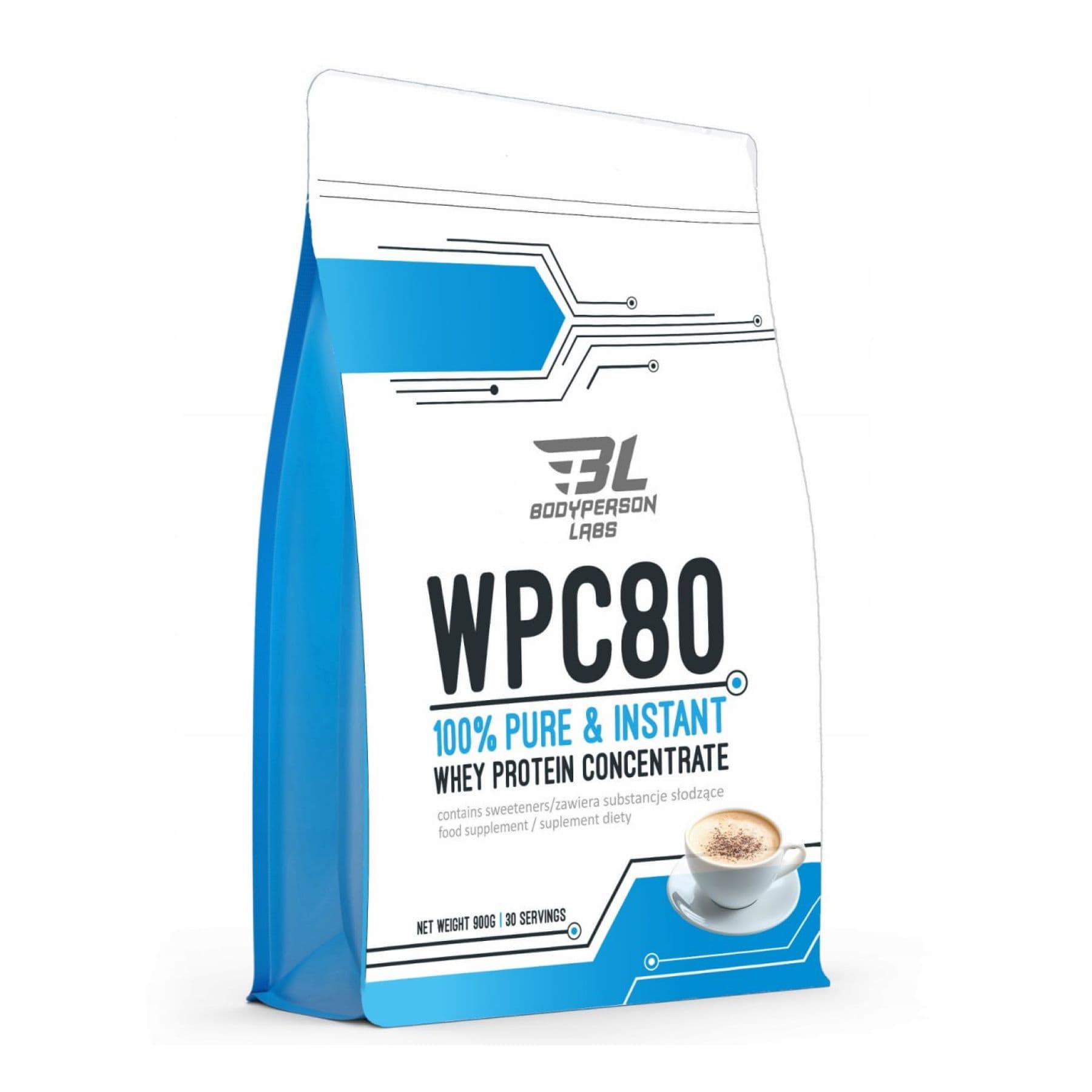 Bodyperson Labs WPC80, протеїн Ice Coffee, 900 г