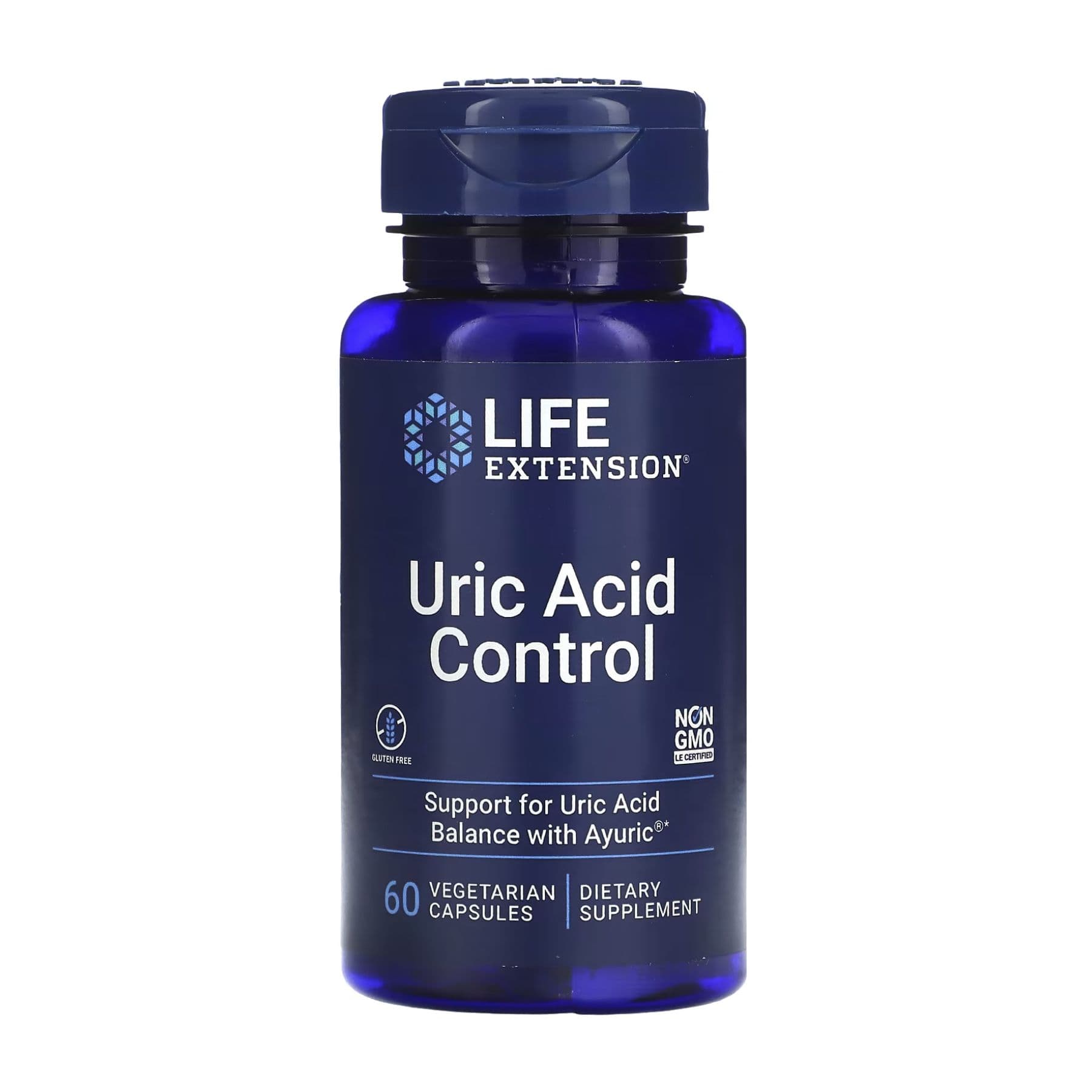 Контроль уровня мочевой кислоты (Uric Acid Control), 60 вегетарианских капсул, Life Extension