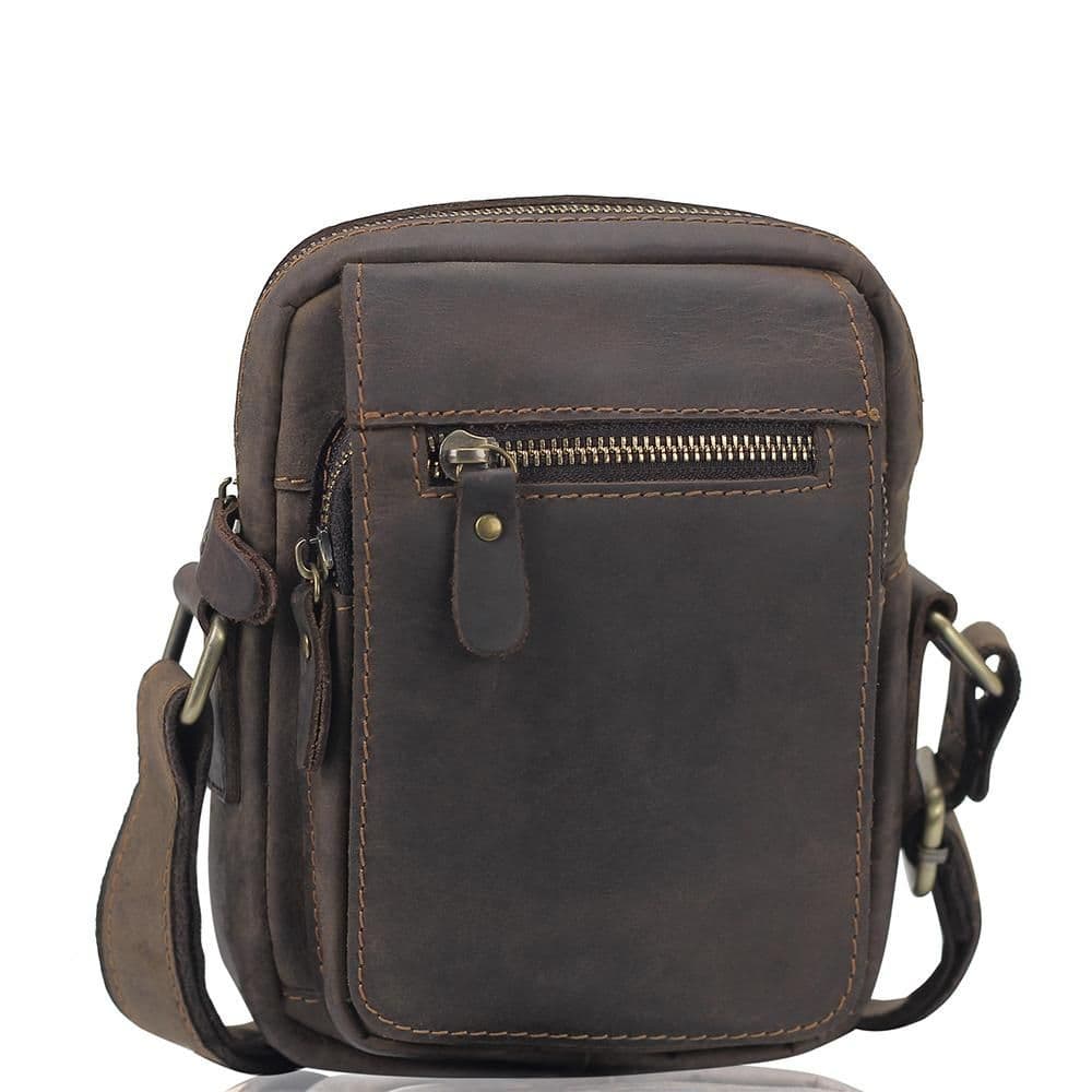 Чоловіча сумка через плече з вінтажної шкіри Tiding Bag t2102