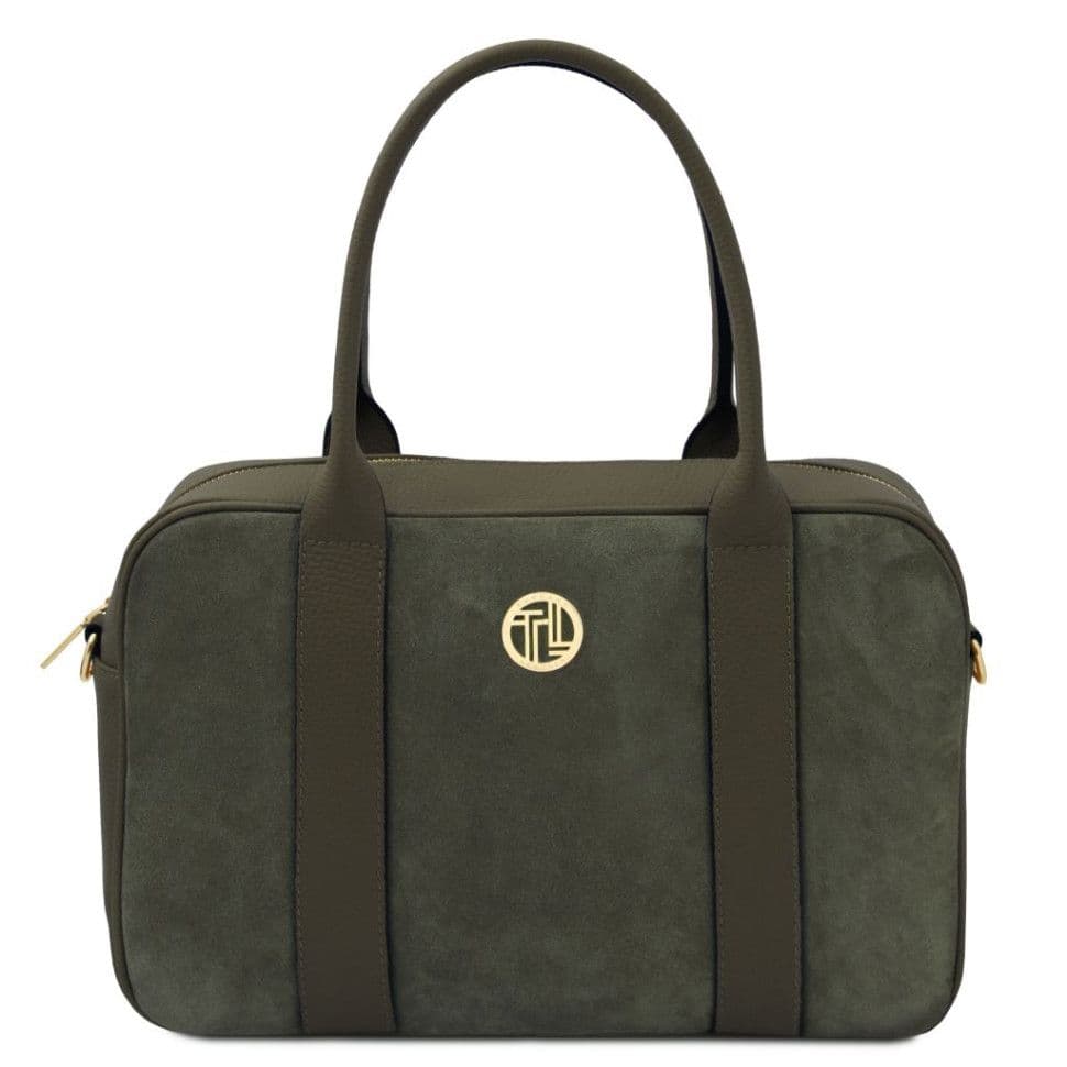 Женская кожаная итальянская сумка Stephany Tuscany TL142511 (Forest Green)