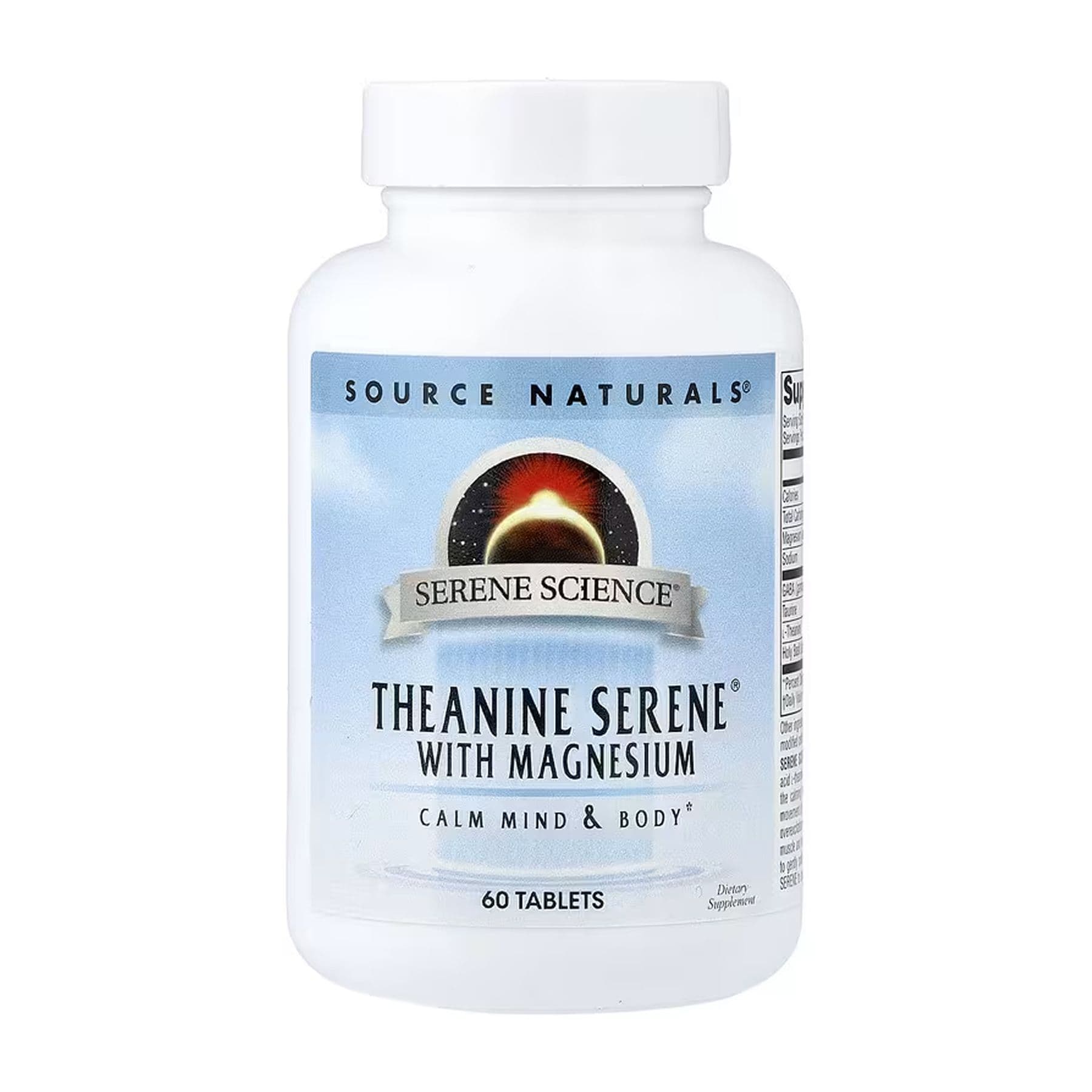 Serene Science Theanine Serene — L-теанин, 60 таблеток, Source Naturals
