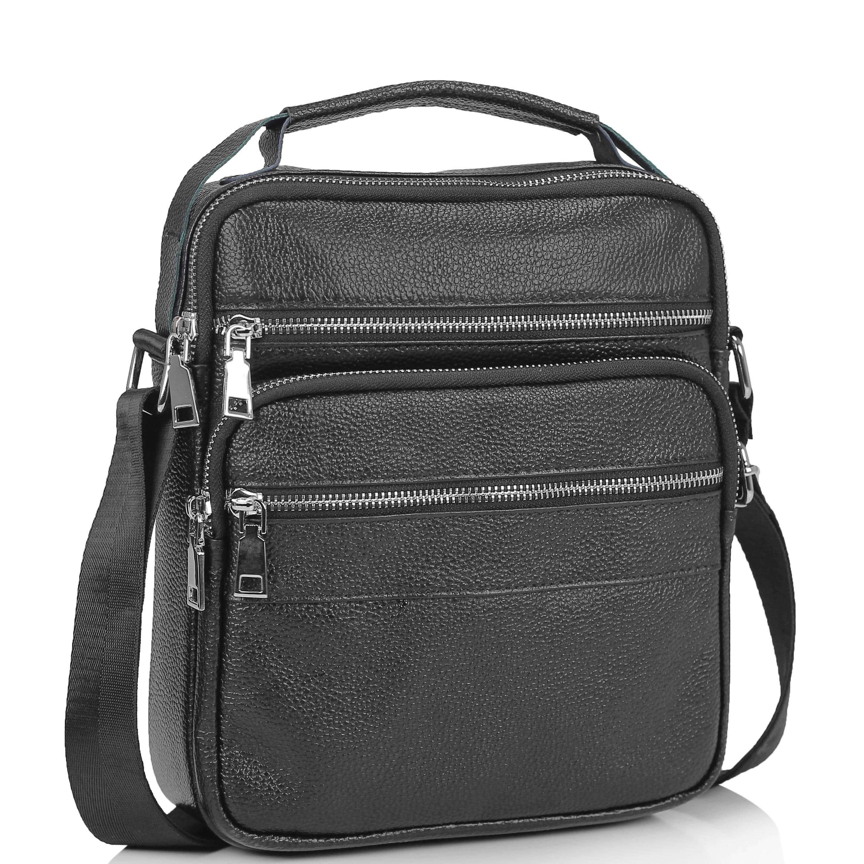 Чоловіча шкіряна сумка через плече месенджер Tiding Bag NM23-2306A