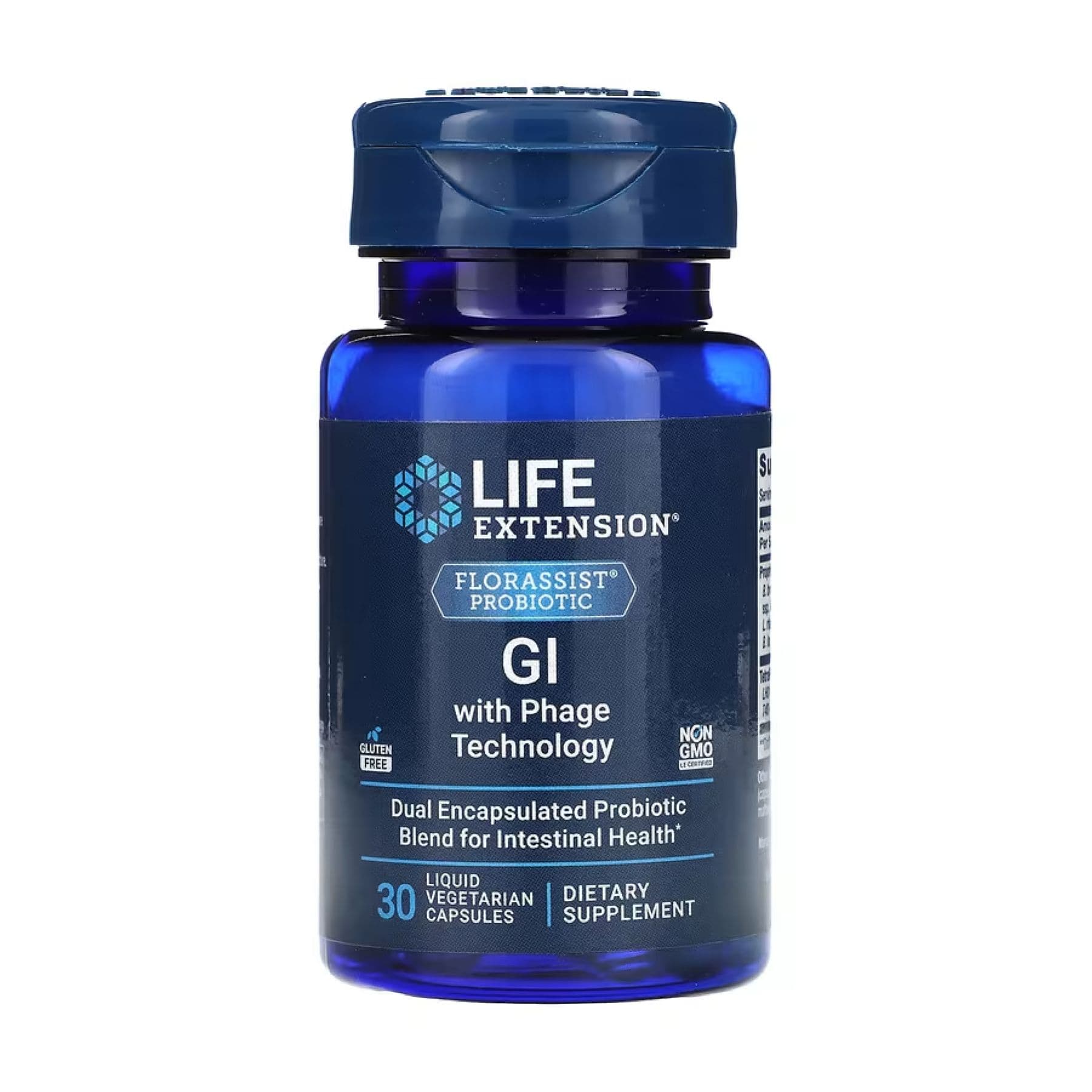 LE FLORASSIST® GI with Phage Technology - 30 vcaps (Повреждена банка)