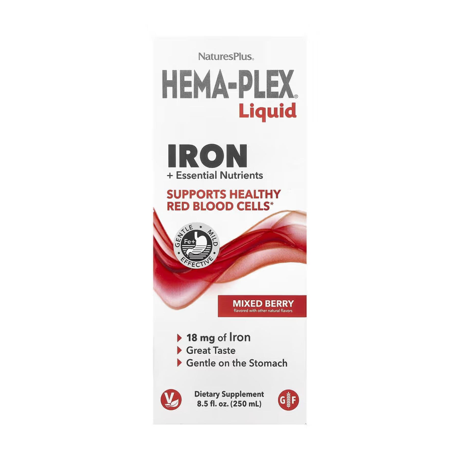 Hema-Plex жидкое железо, 250 мл, Nature's Plus