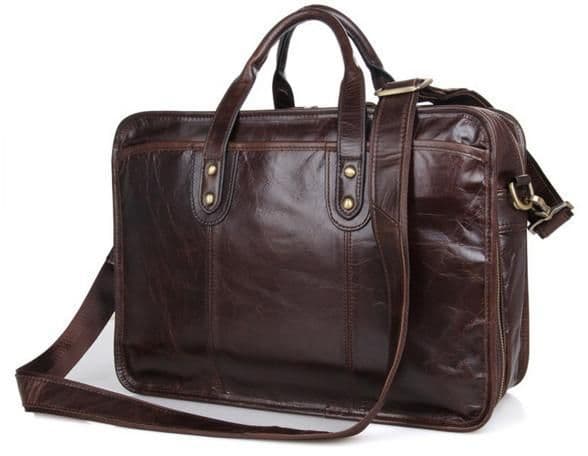 Практична ділова сумка для чоловіка з натуральної шкіри Tiding Bag 7345Q