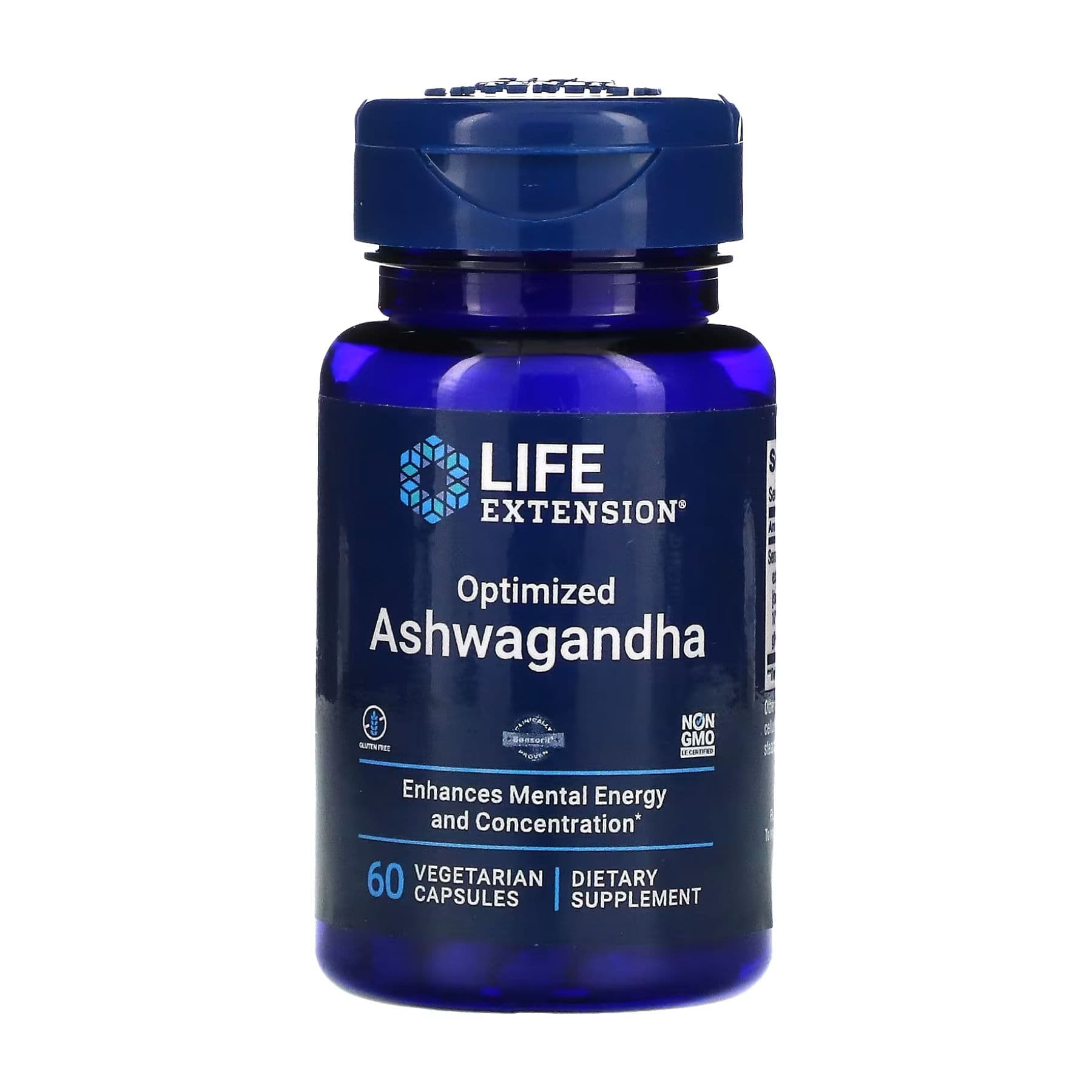 Оптимизированная Ашваганда, 600 мг, 60 вег. капсул, Life Extension