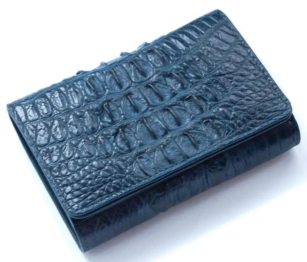 Гаманець жіночий зі шкіри крокодила Exotic Leather Синій (cw106_1)