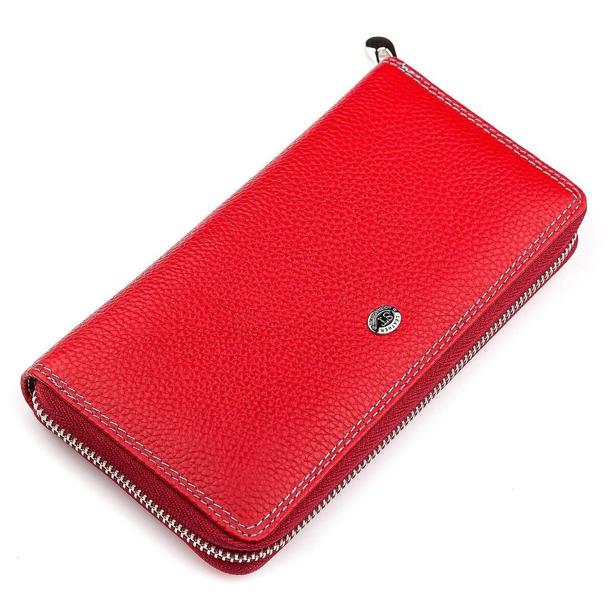 Гаманець жіночий ST Leather 18376 (SB71) шкіряний Червоний — фото 1