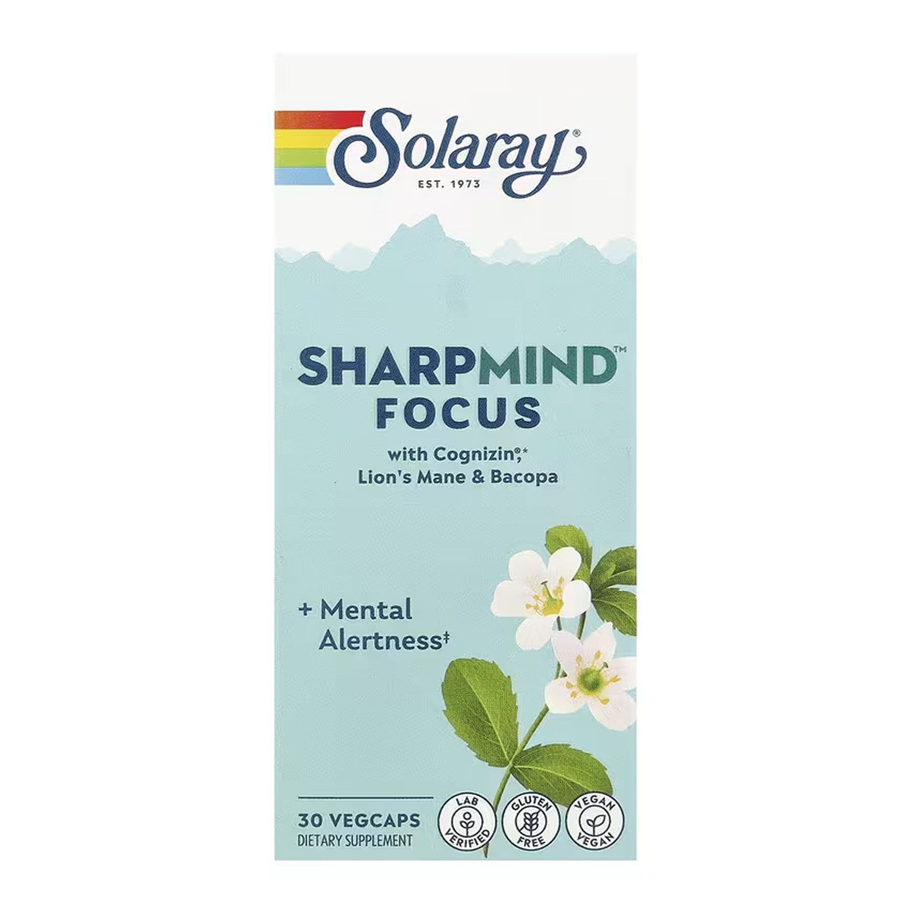 SharpMind Нейроптики Фокус, 30 вег. капсул, Solaray