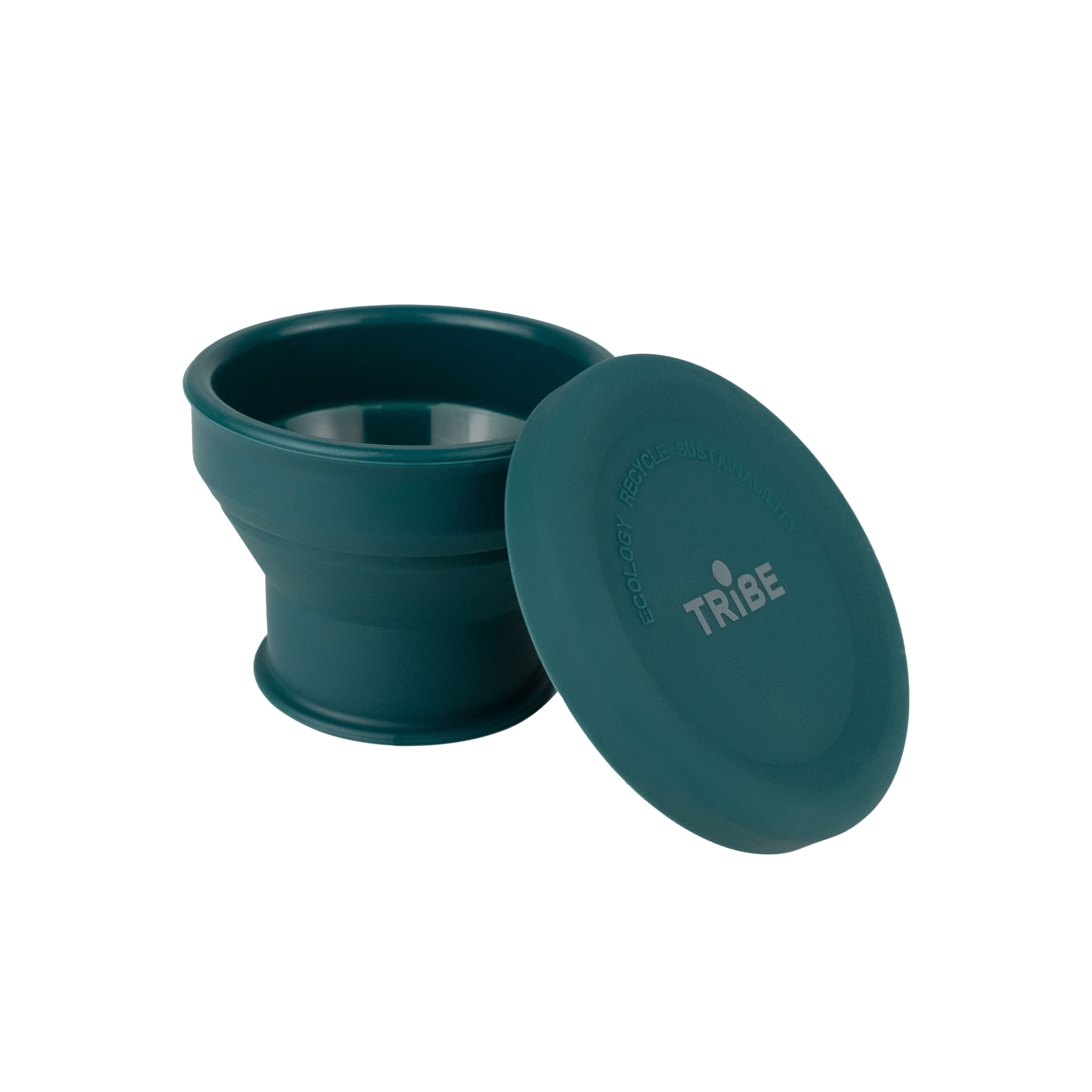 Стакан Tribe Collapsible Shot 90 мл з кришкою силіконовий T-FF-0030, plum