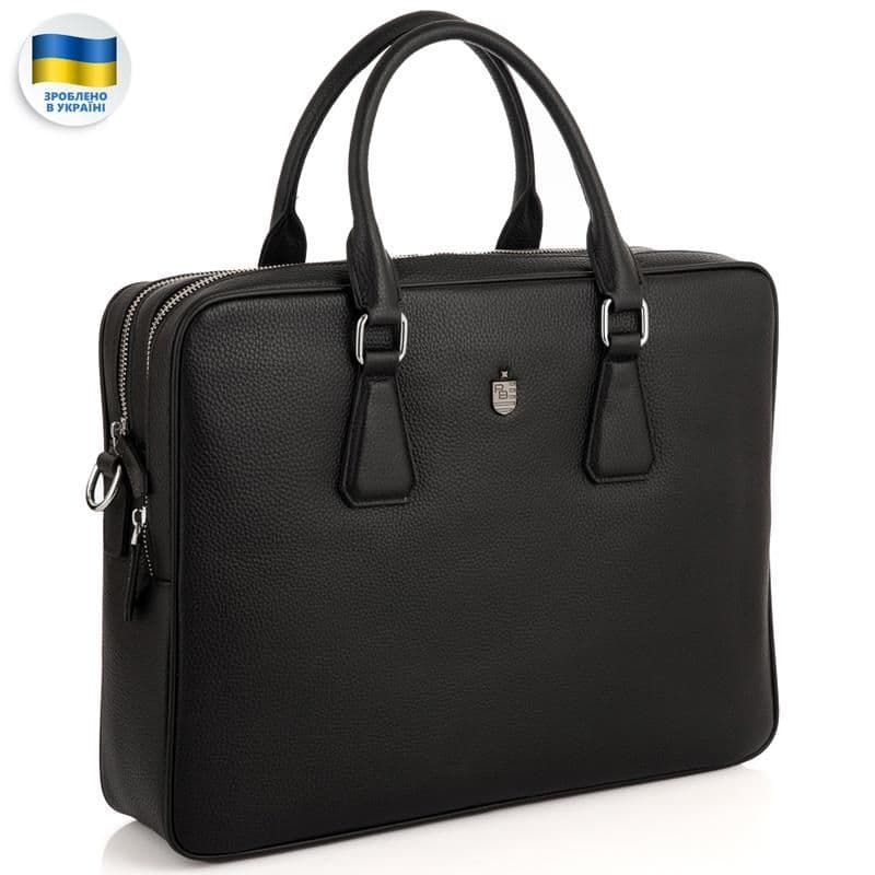 Сумка для ноутбука кожаная мужская черная Royal Bag RB29-9020-6A