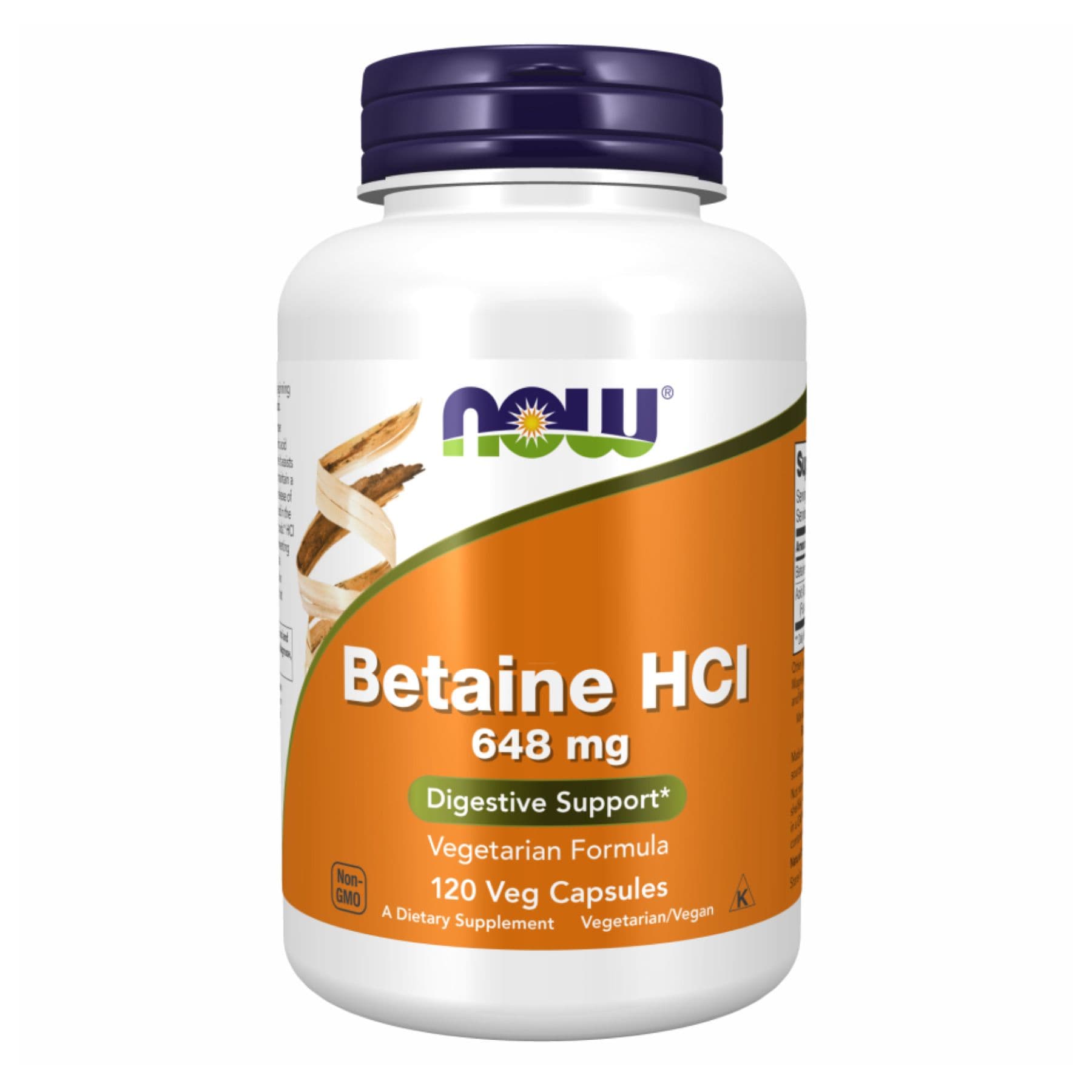 Бетаїн HCI, 648 мг, 120 вег. капсул, Now Foods