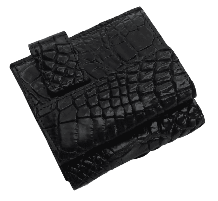 Гаманець зі шкіри крокодила Exotic Leather Чорний (cw 91)