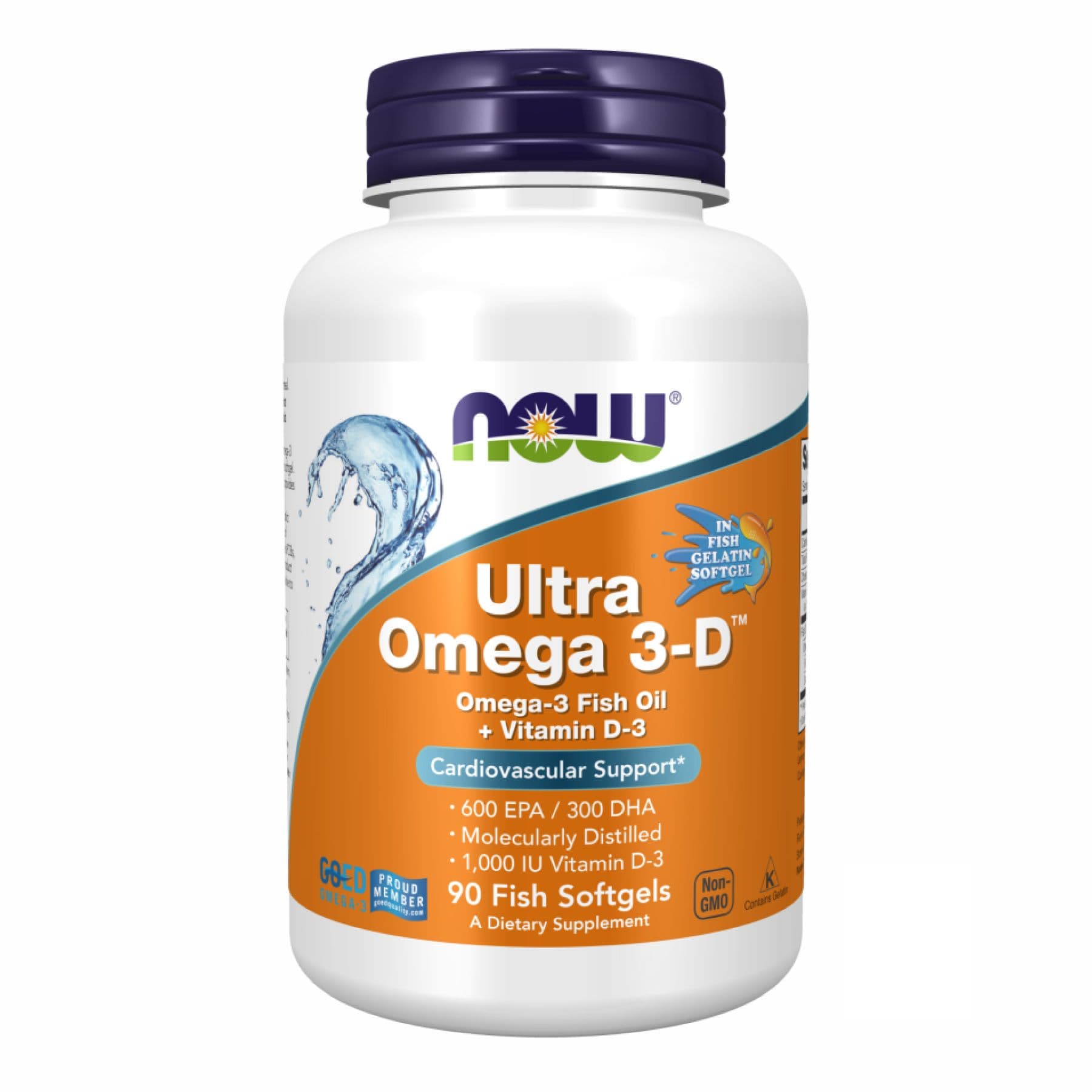 Ultra Omega 3-D риб'ячий жир, 90 капсул софтгель, Now Foods