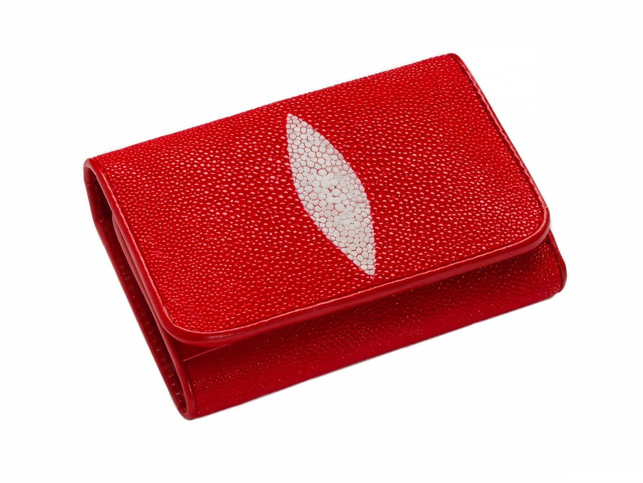 Гаманець зі шкіри ската Exotic Leather Червоний (stw 18_2) — фото 1