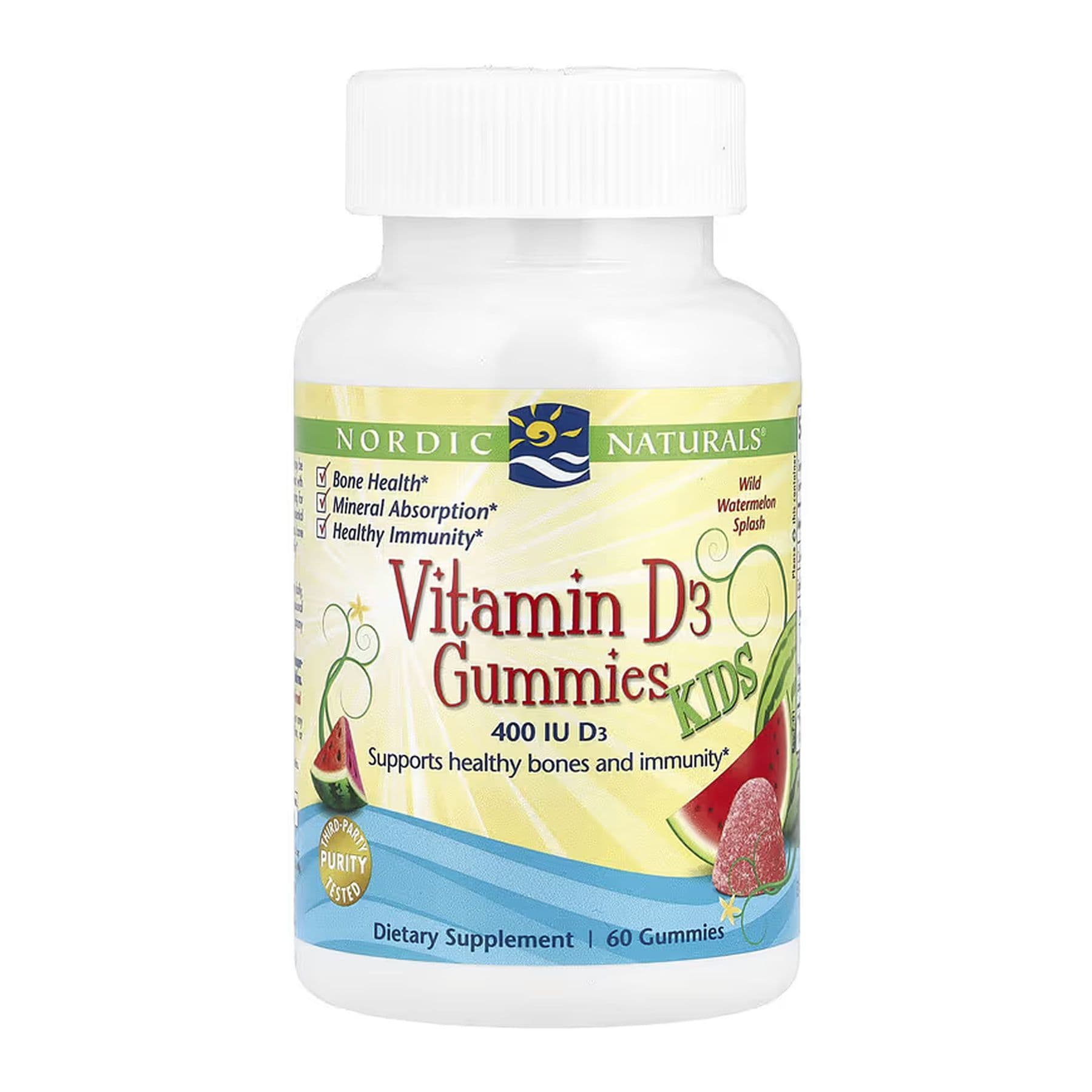 Витамин D3 для детей, жевательные конфеты, 60 шт, Nordic Naturals