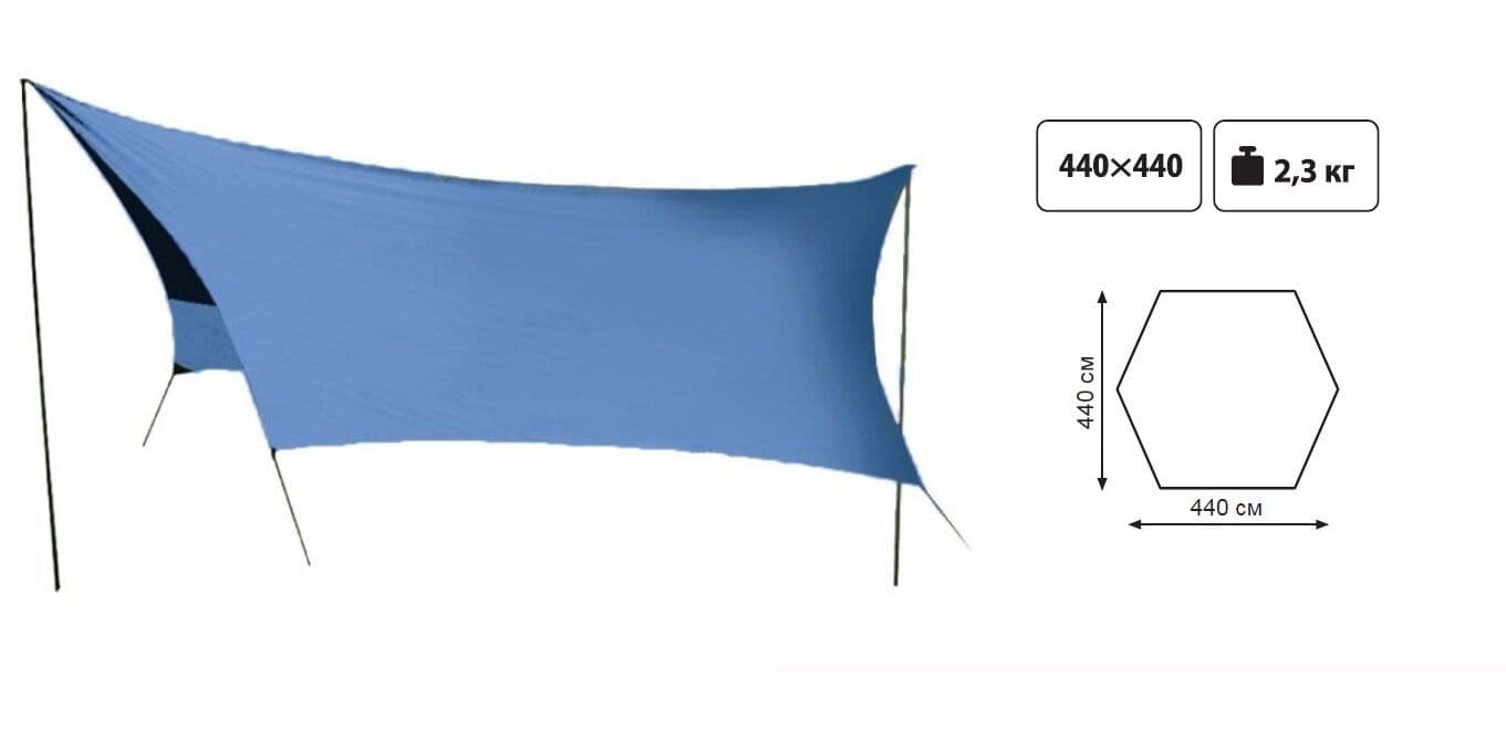 Тент со стойками Tramp Lite Tent blue