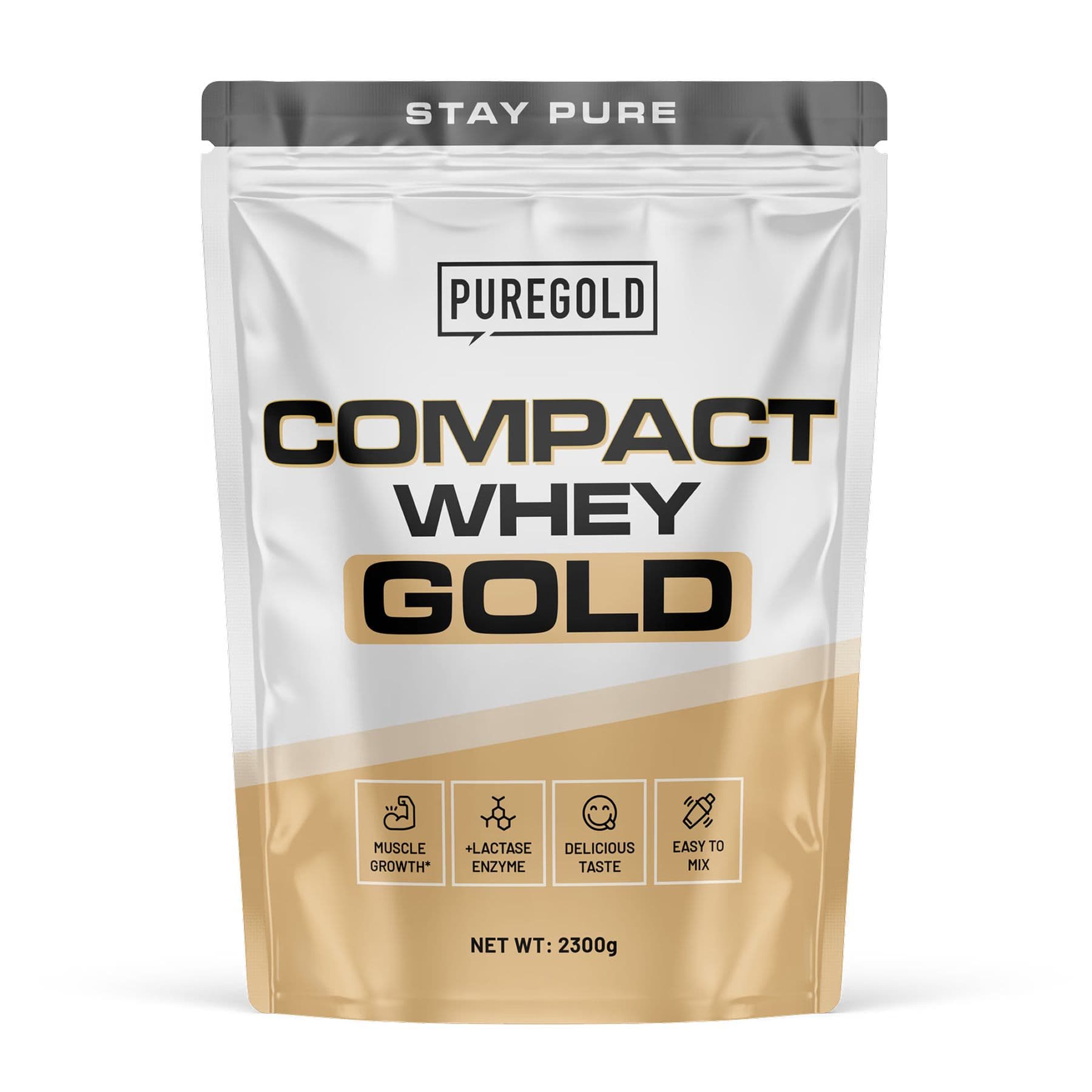 Compact Whey Gold - 2300g Strawberry Ice Cream (Пошкоджена упаковка)