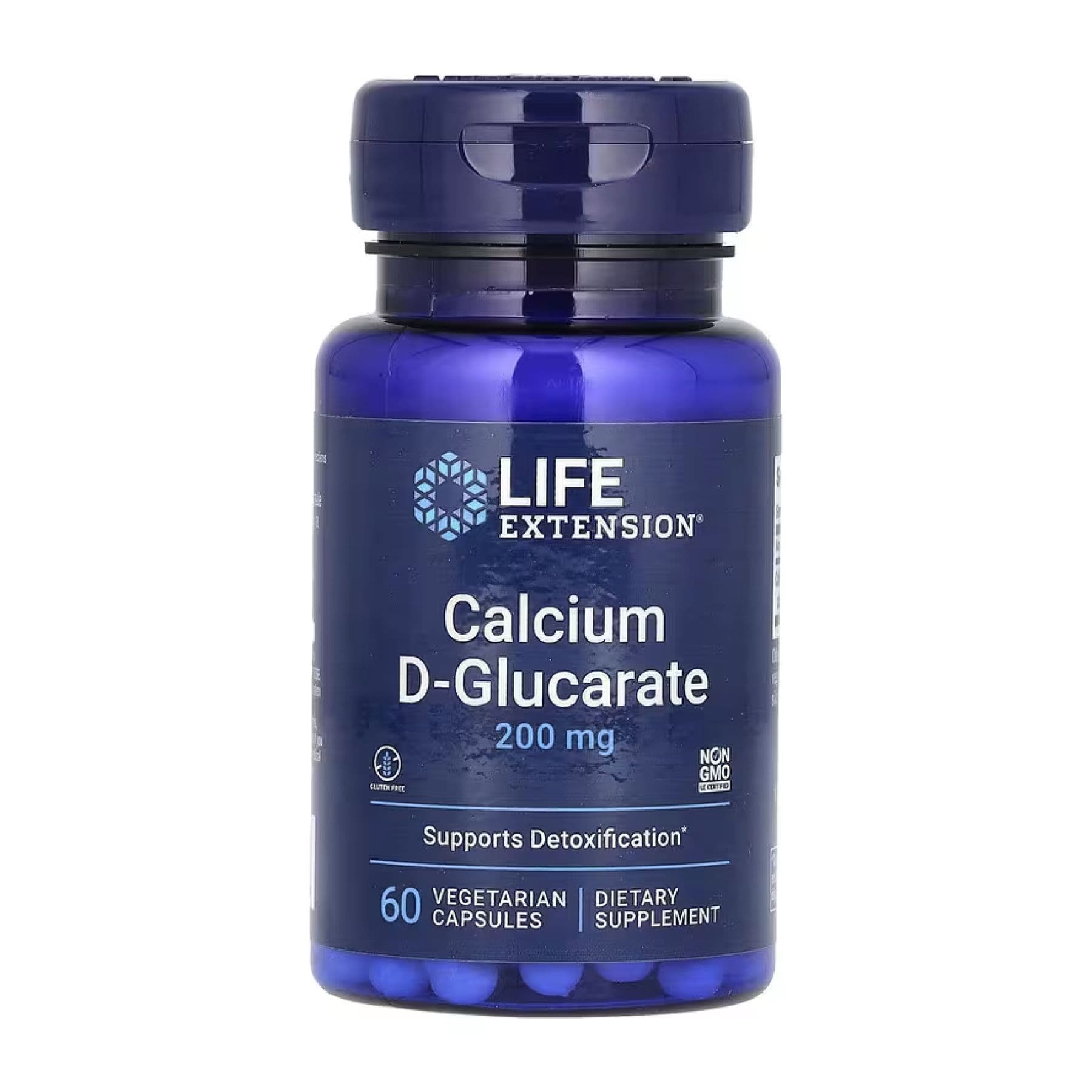 Кальция D-глюкарат 200 мг, 60 вегетарианских капсул, Life Extension