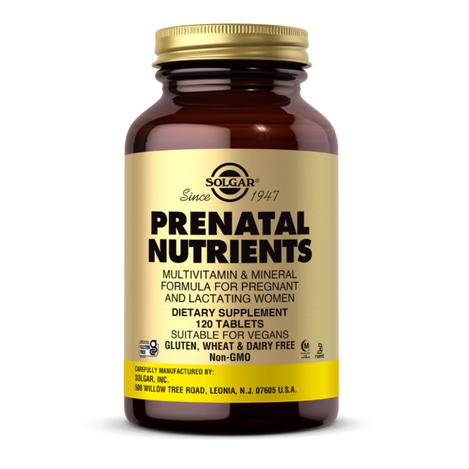 Prenatal Nutrients — вітаміни для вагітних, 120 таблеток, Solgar
