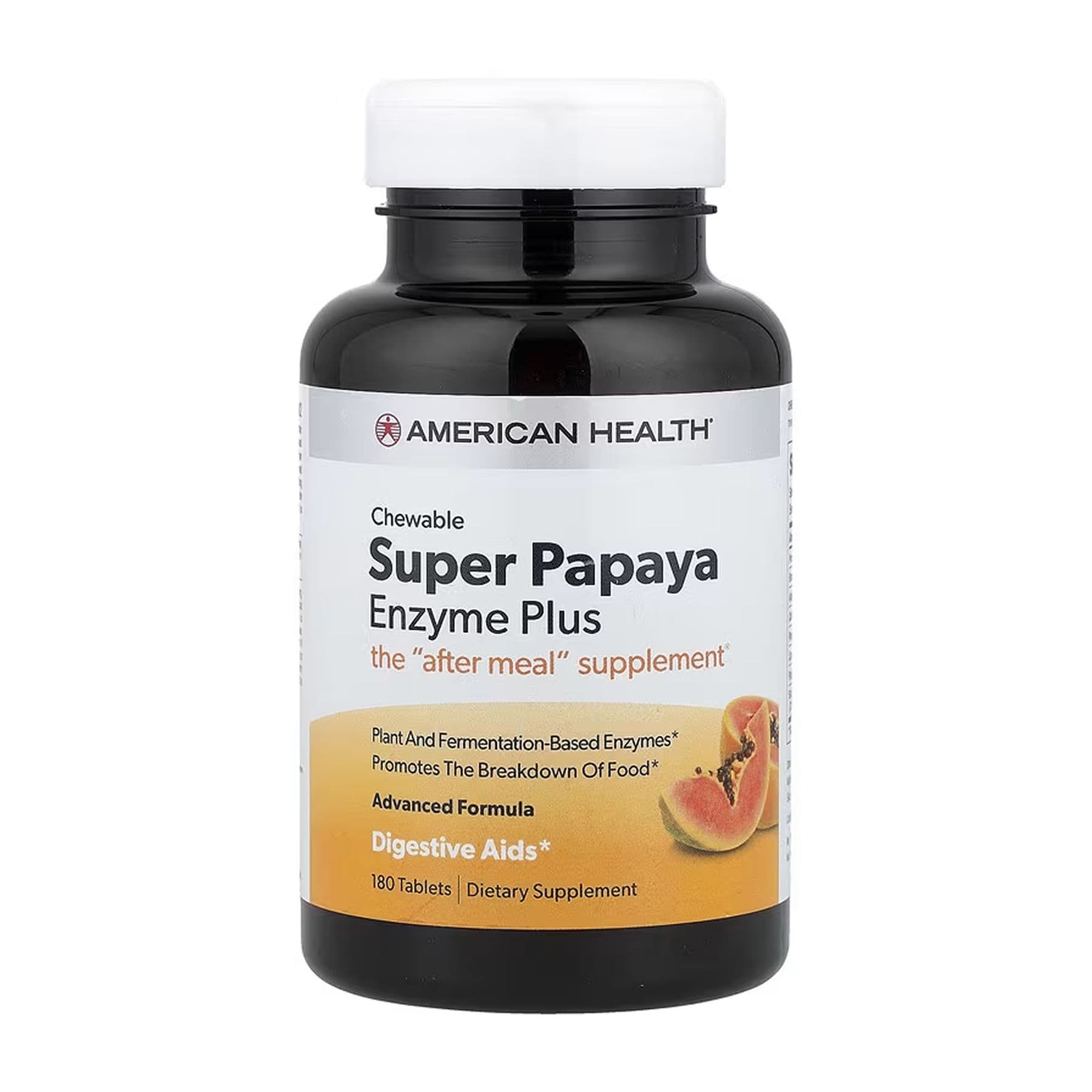 Super Papaya Enzyme Plus Chewable - 180 tabs — фото 1