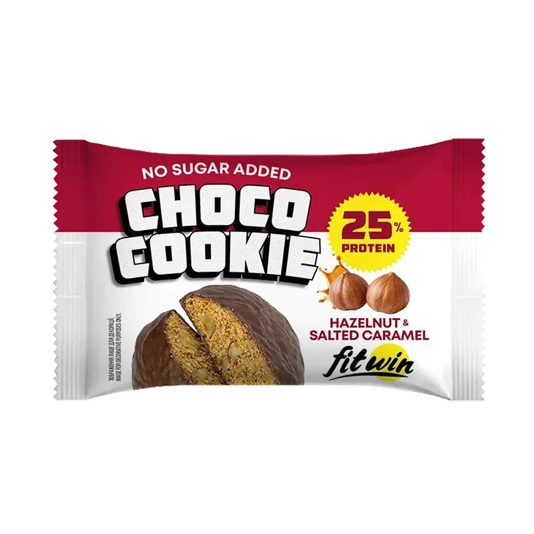 FitWin Шоколадное печенье 25%, Фундук-Соленая карамель, 10×40 г