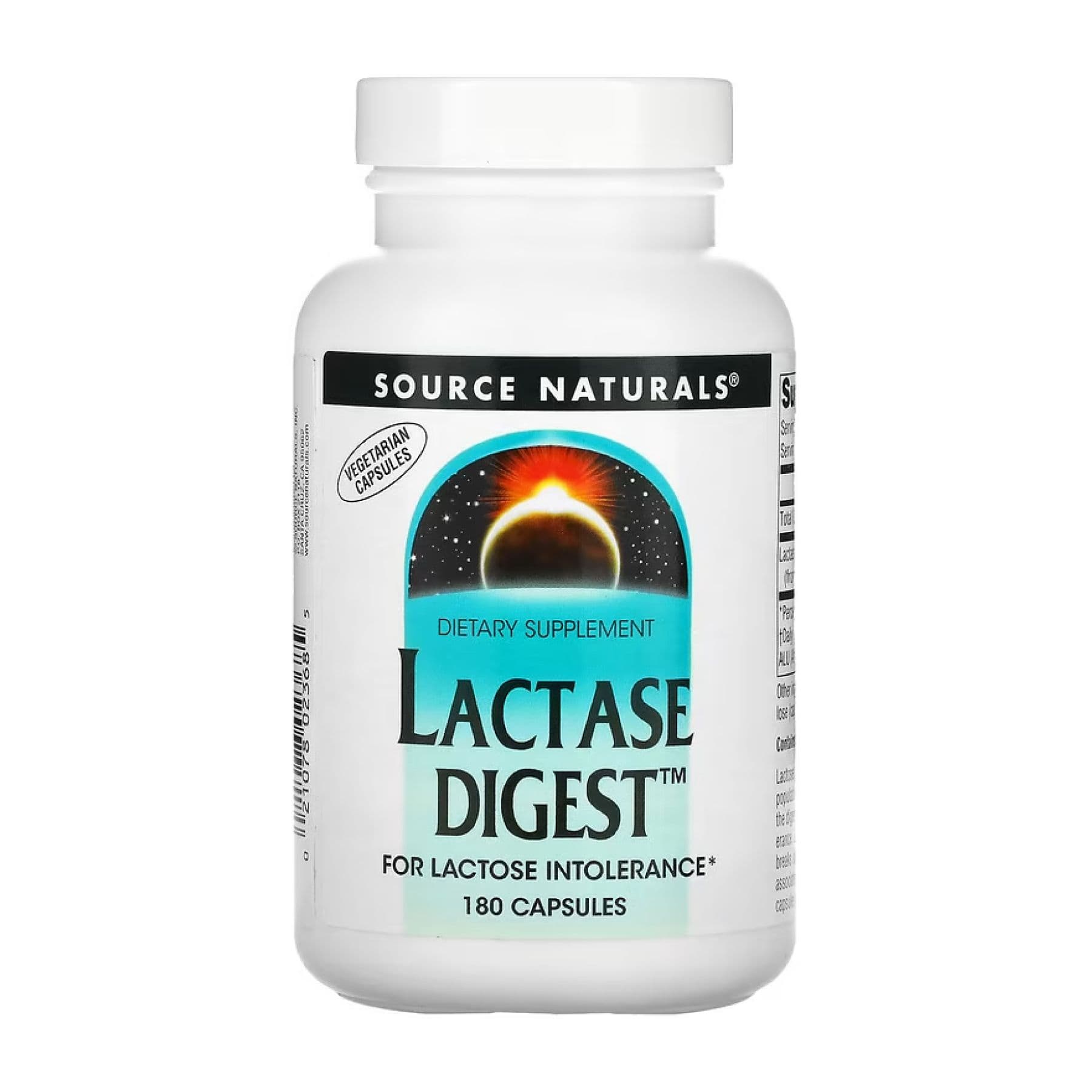 Lactase Digest — фермент лактази 30 мг, 180 капсул, Source Naturals