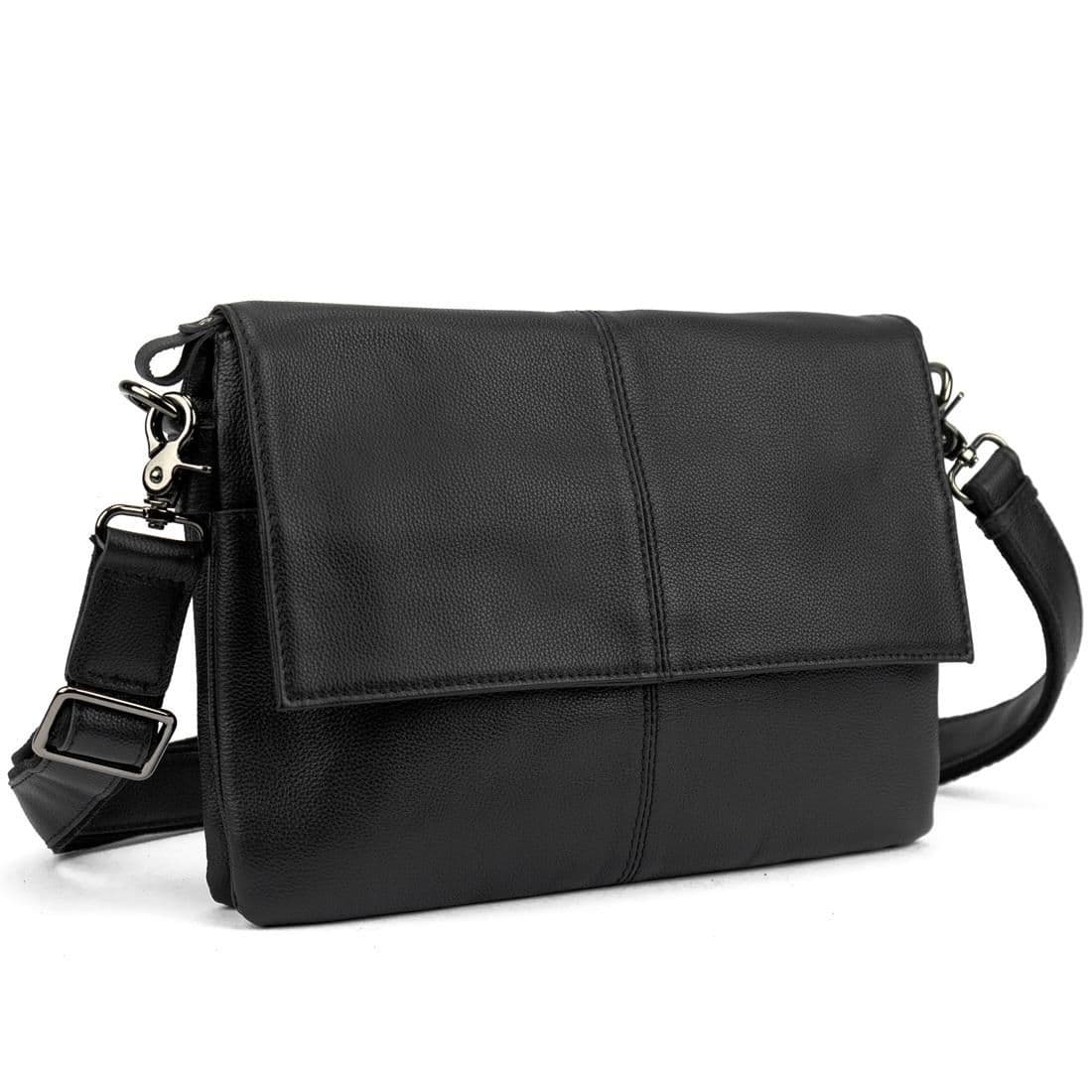 Кожаная сумка через плечо горизонтальная тонкая Tiding Bag 82298A