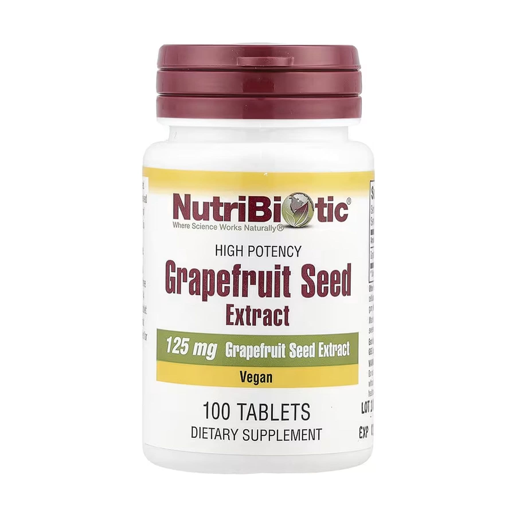 Екстракт кісточок грейпфрута 125 мг, 100 таблеток, Nutribiotic