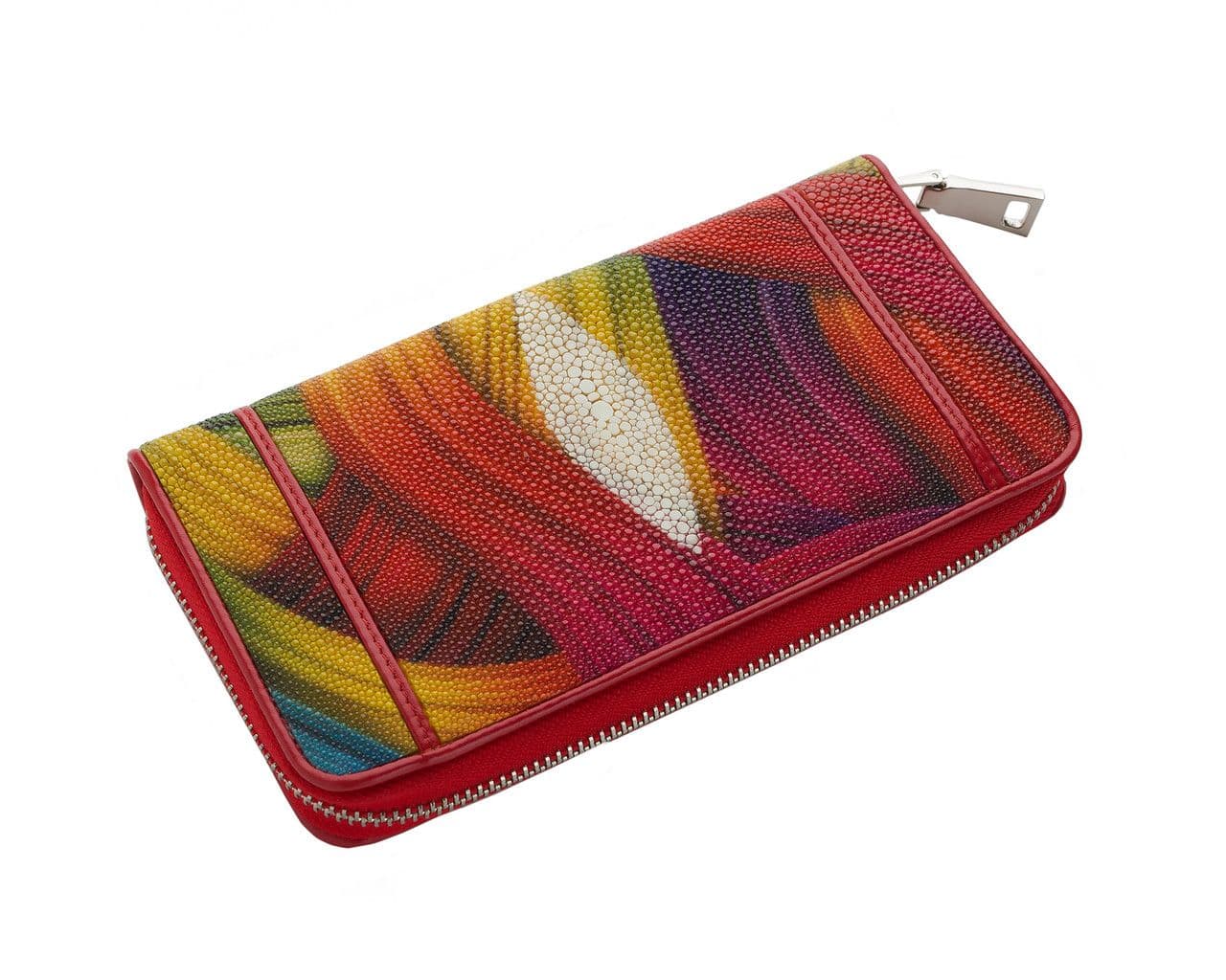 Гаманець зі шкіри ската Exotic Leather різнобарвний (stw 137)