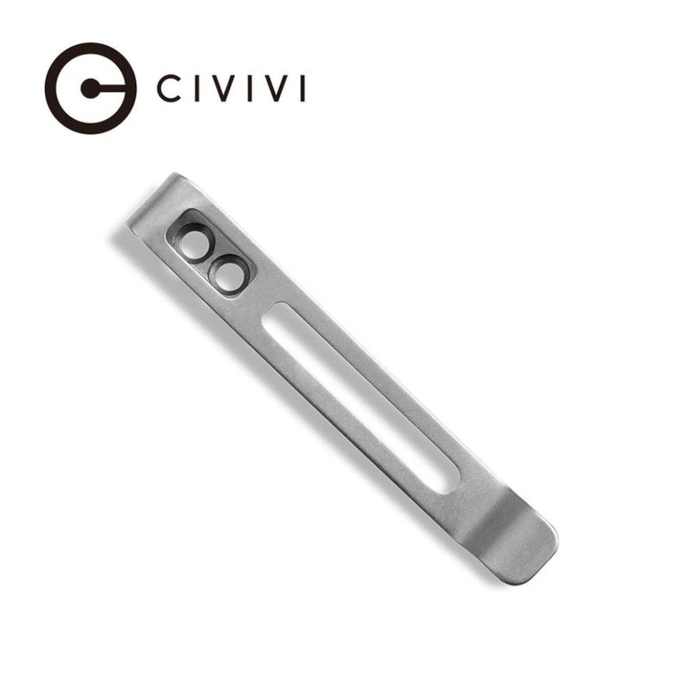 Кліпса кишенькова сталева Civivi без гвинтів CA-05B-V1