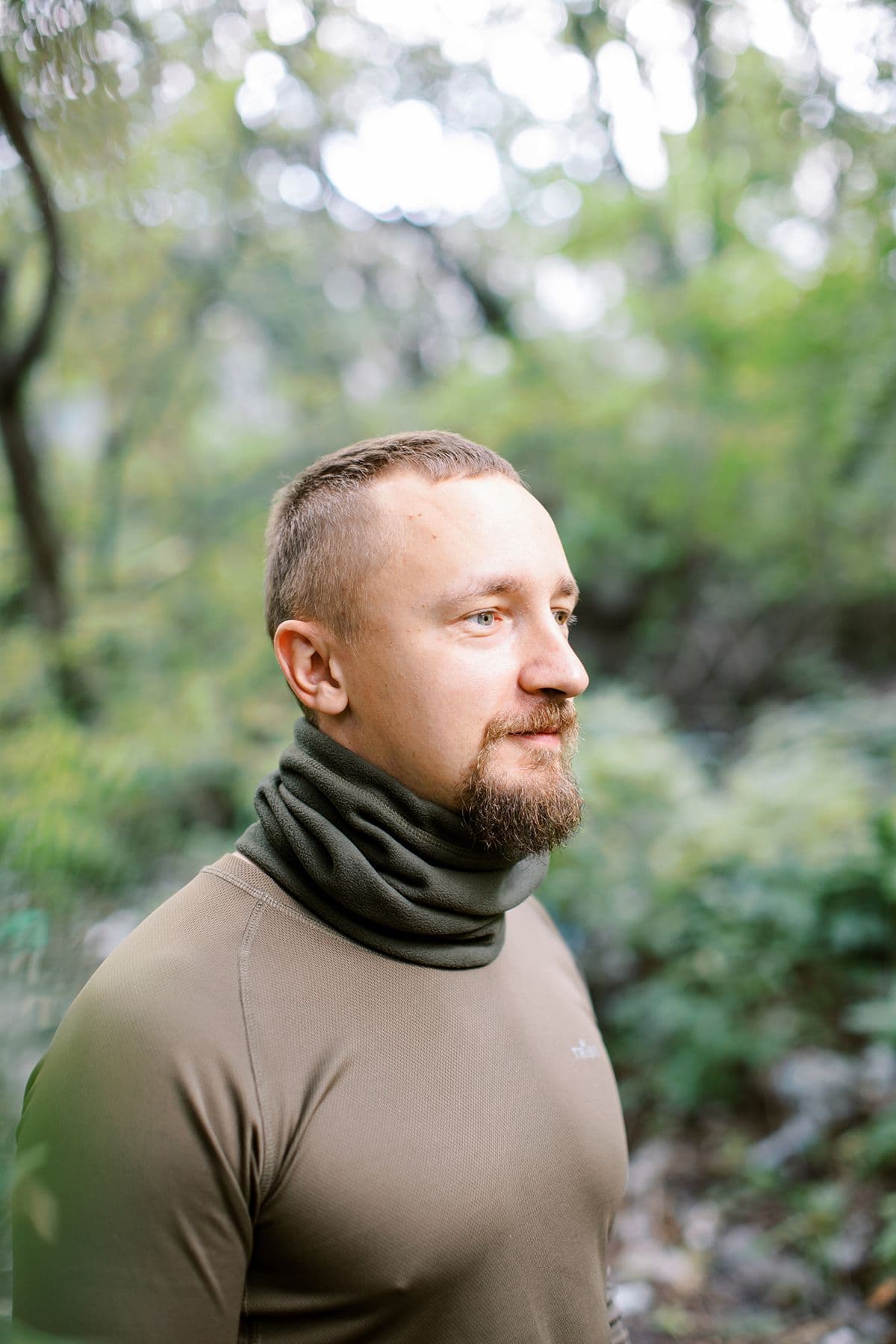 Пов'язка флісова Tribe Neck Warmer з затяжкою T-KF-0020 OS, olive — фото 1