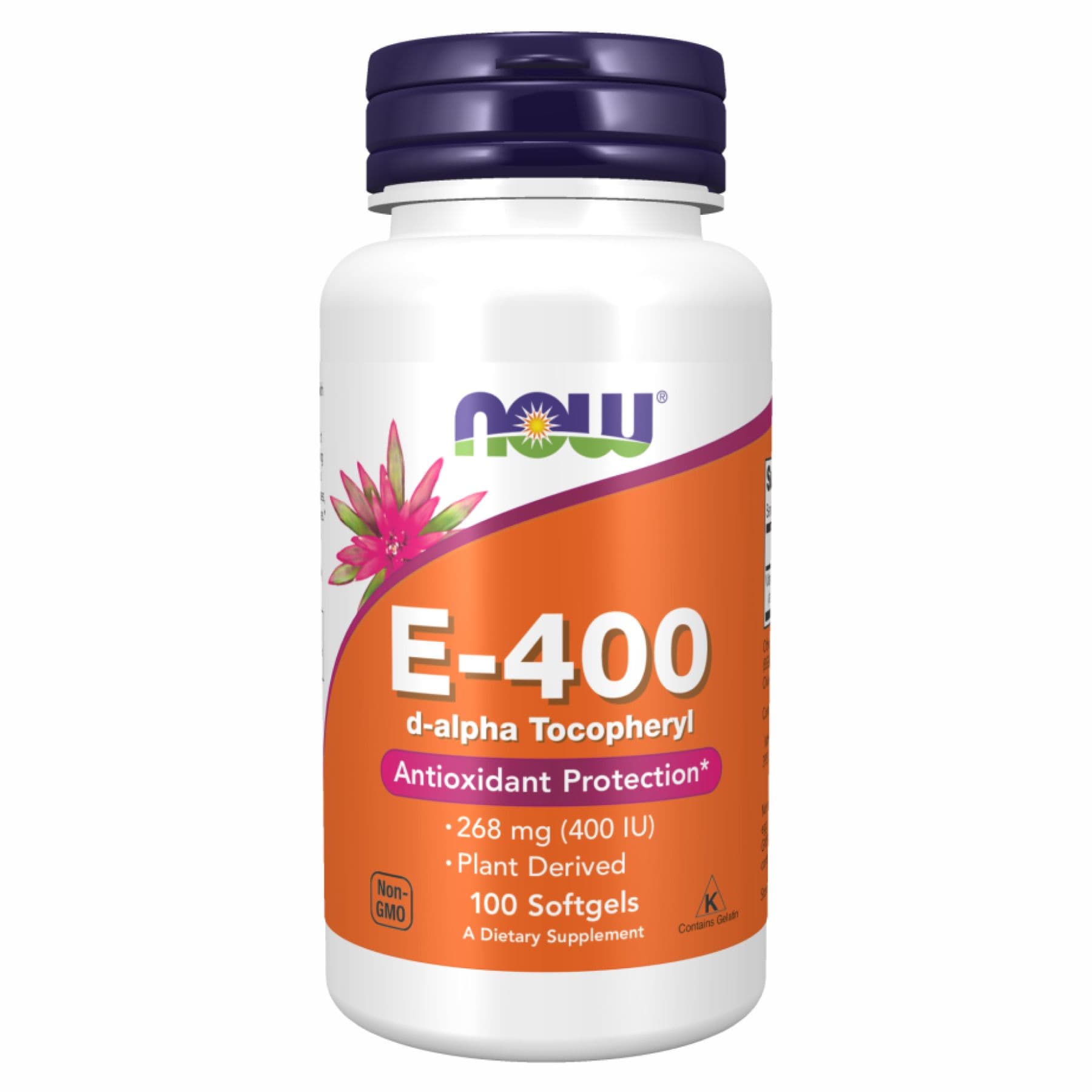 Вітамін E d-alpha 400 МО, 100 капсул софтгель, Now Foods