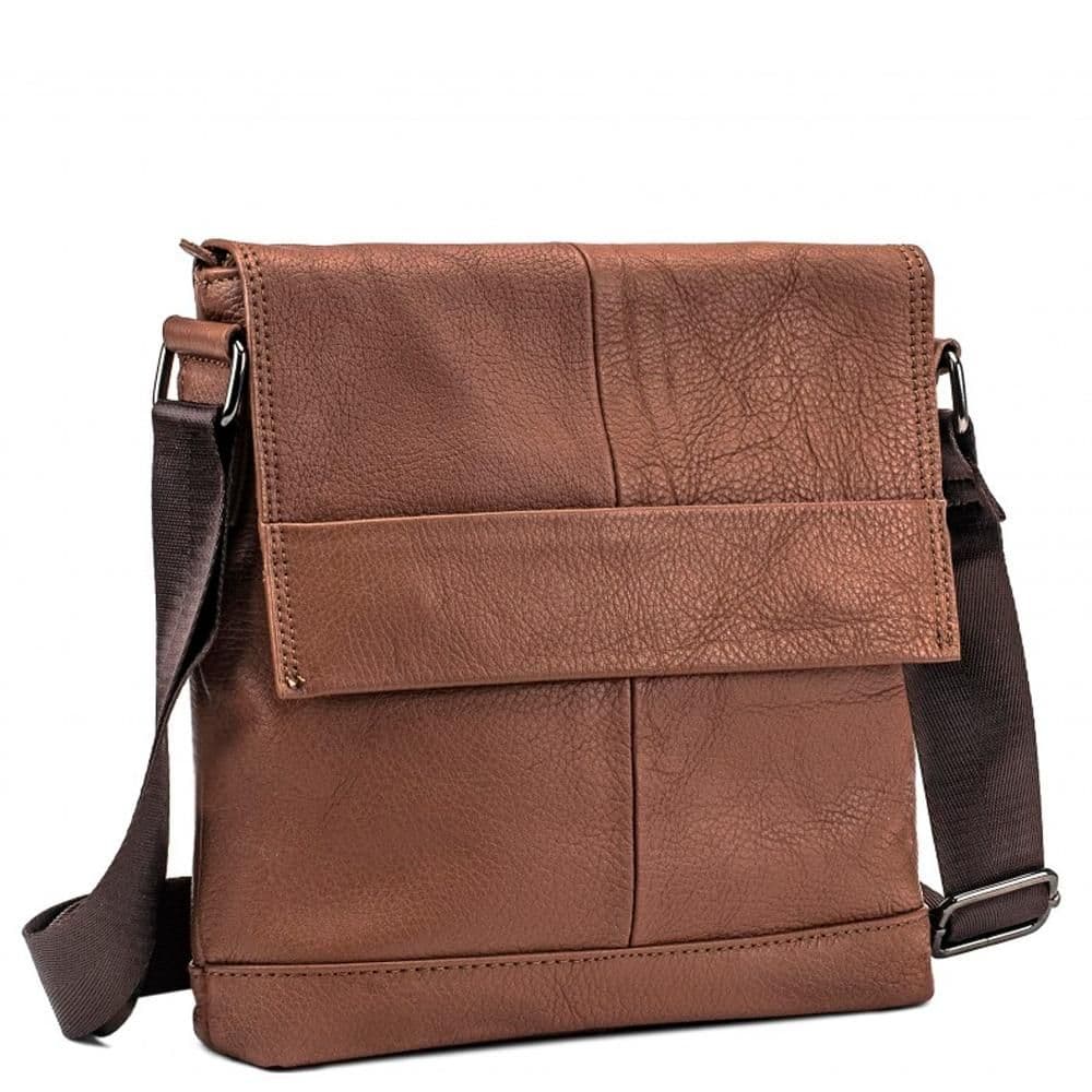 месенджер через плече чоловічий шкіряний Tiding Bag M38-8136C