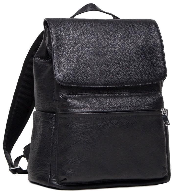 Чоловічий чорний шкіряний рюкзак Tiding Bag B3-2015-14A — фото 1
