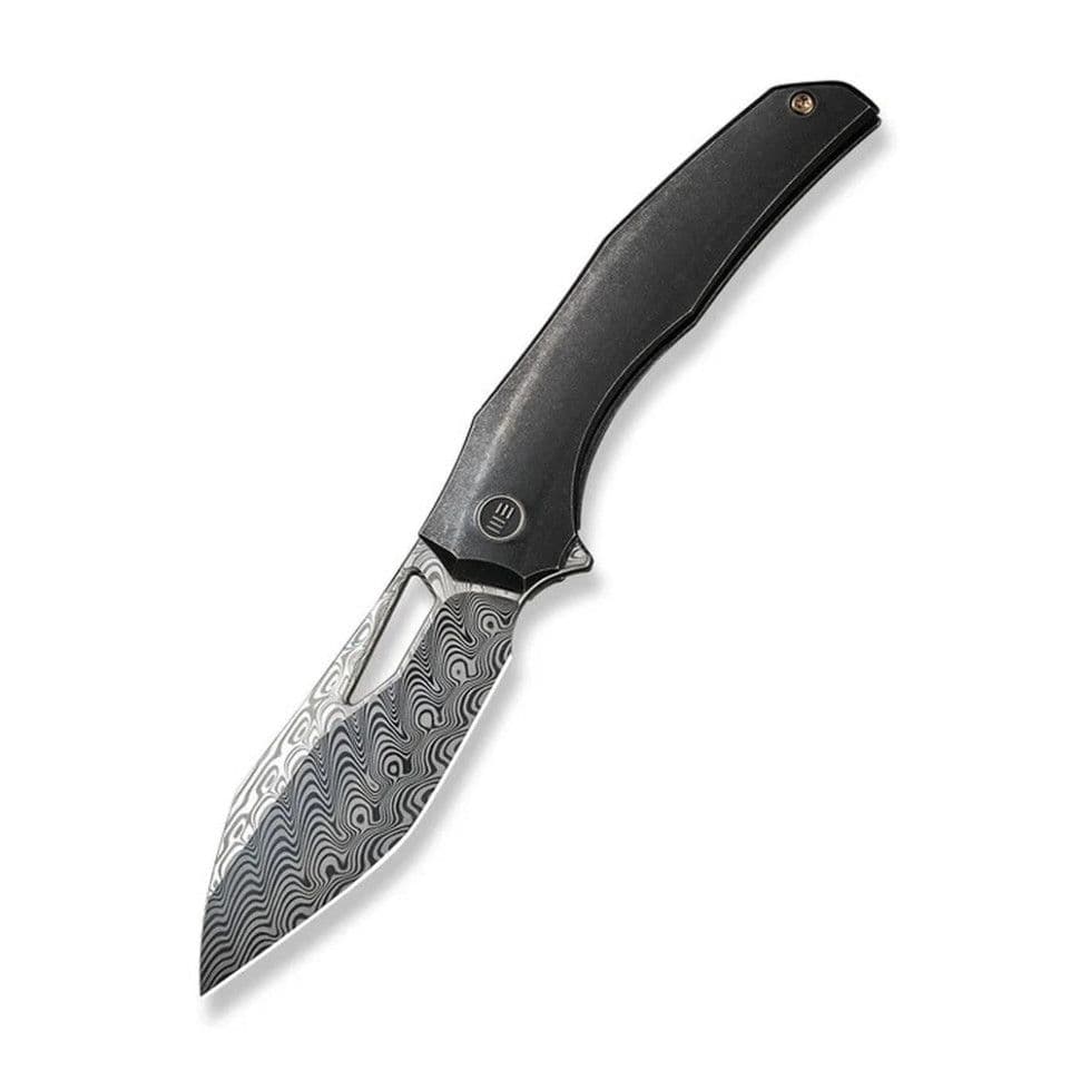 Ніж складаний туристичний WE Knife Ignio Mystery Box Ignio Mystery Box, (8.39 см) Damasteel (Hakkapella) / 6AL4V Titanium чорний