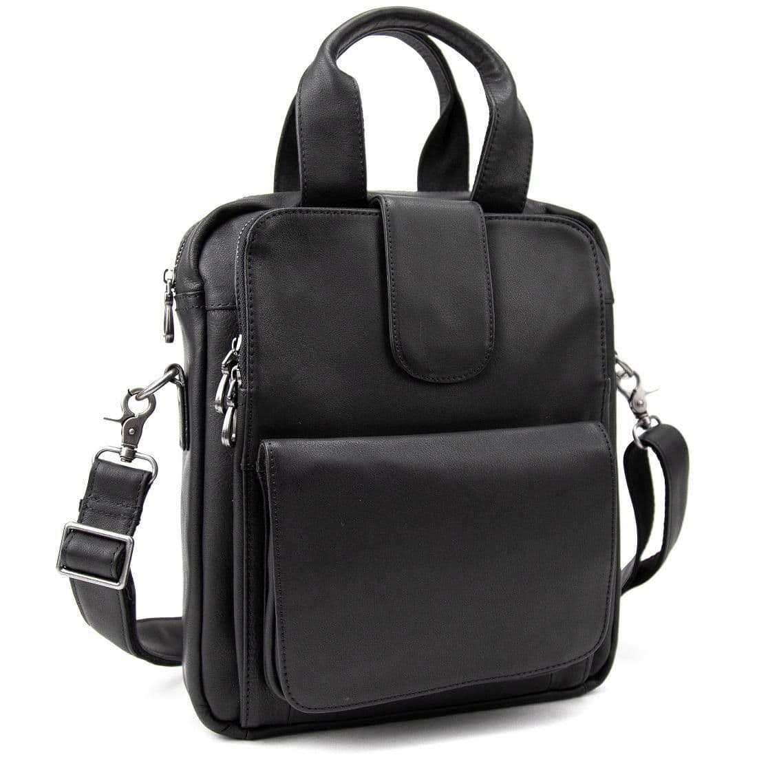 Вертикальна чоловіча сумка через плече шкіряна Tiding Bag 7266A