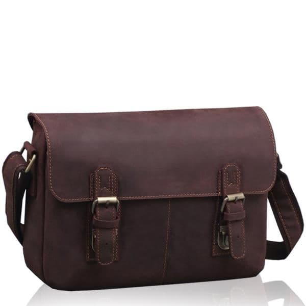 месенджер чоловічий шкіряний через плече crazy horse Tiding Bag 6002B-1