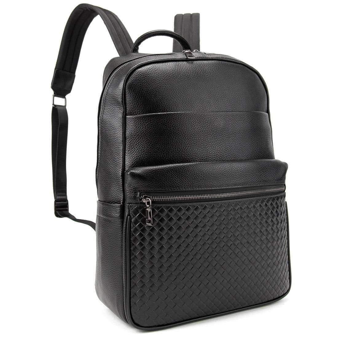 Чоловічий шкіряний рюкзак чорний Tiding Bag A25F-2418A