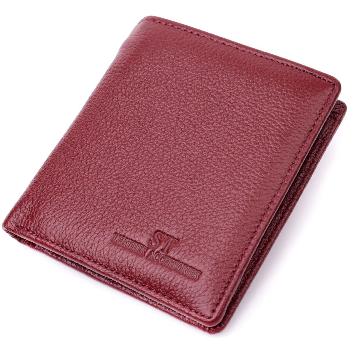 Малий жіночий гаманець із натуральної шкіри ST Leather 19467 Бордовий