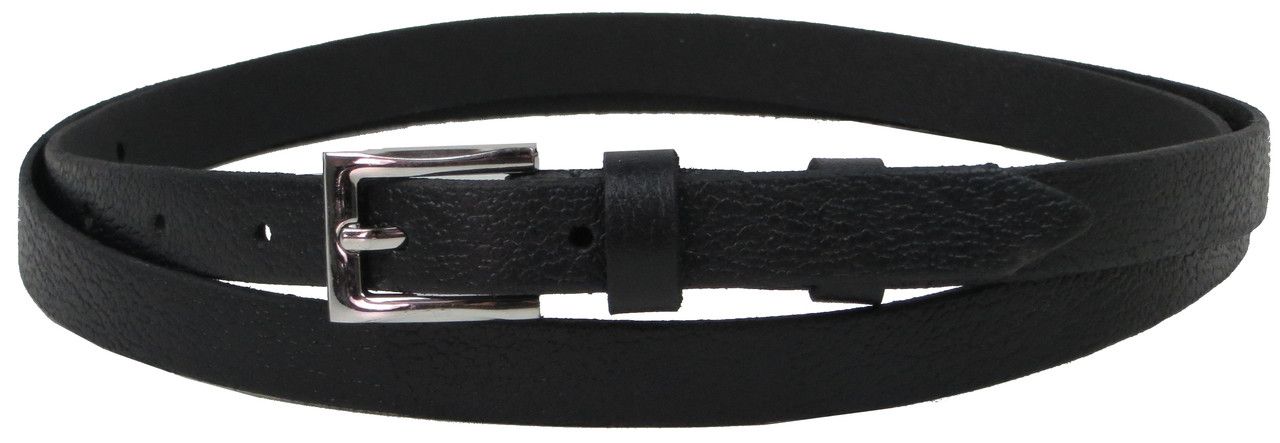 Женский кожаный поясок, ремень Skipper, Украина черный 1,5 см 1607-15