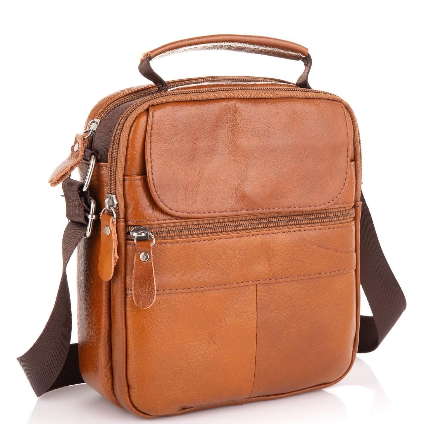 Коричнева чоловіча сумка через плече Tiding Bag NM20-2611C
