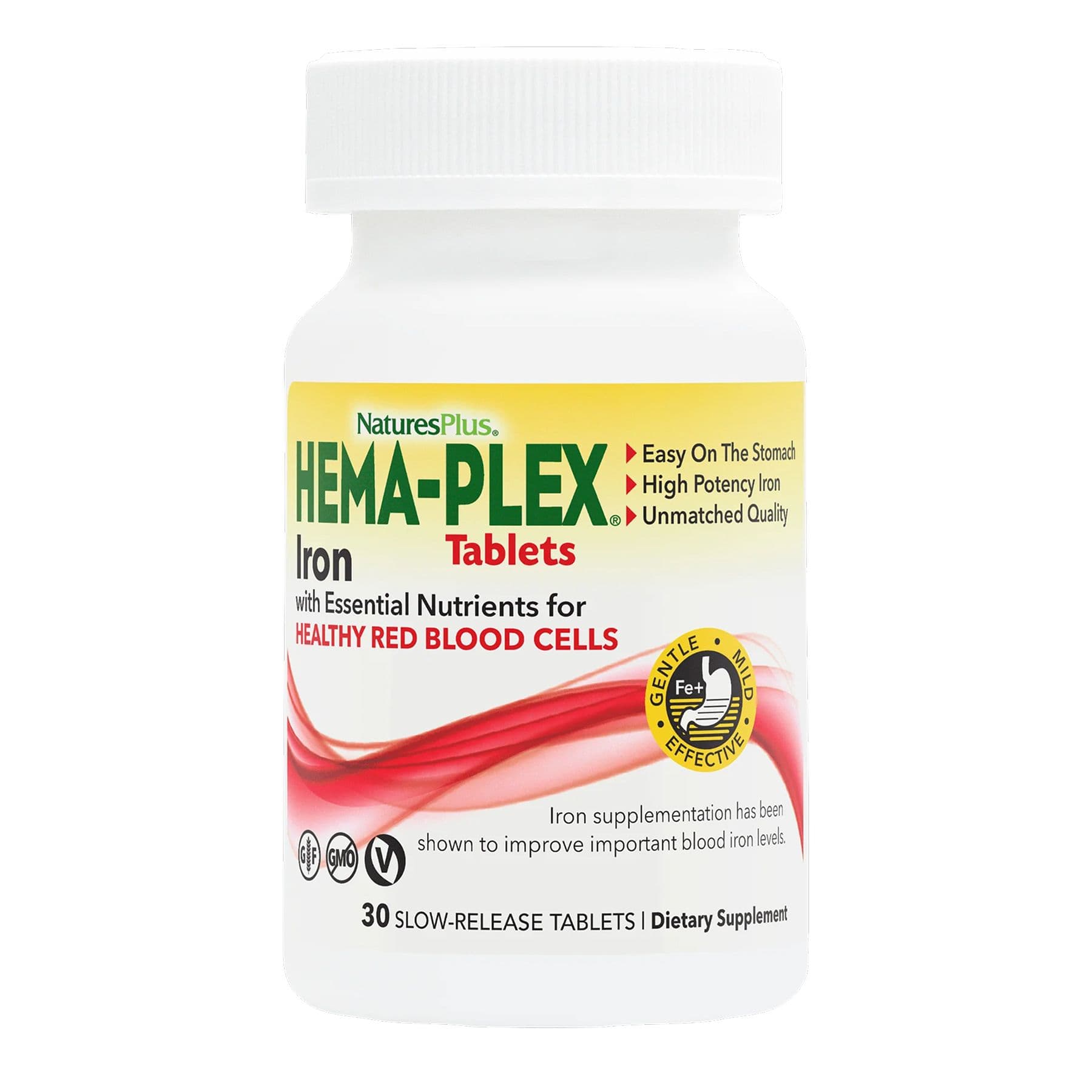Hema-Plex — железо с комплексом витаминов, 30 таблеток, Nature's Plus