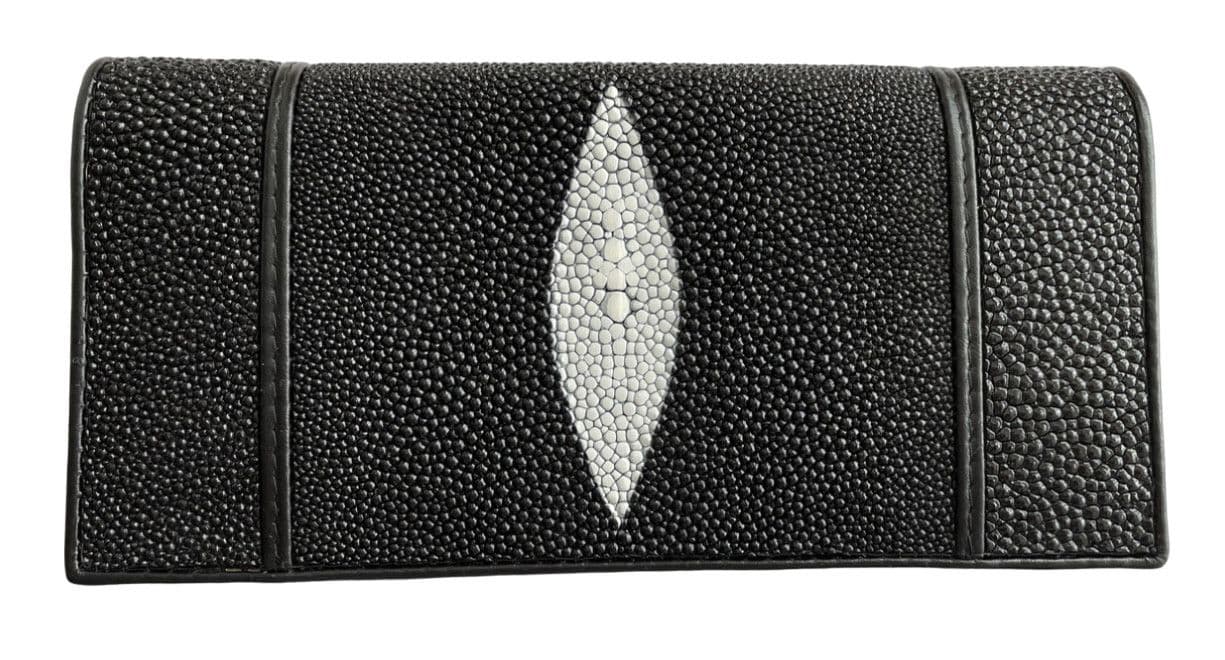 Кошелек из ската Exotic Leather Черный (stw 29)