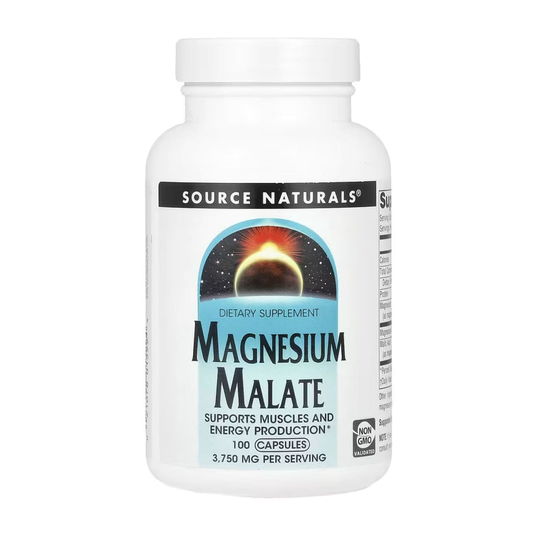 Малат магния 625 мг, 100 капсул, Source Naturals