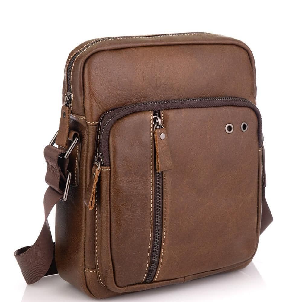 Коричнева чоловіча сумка через плече Tiding Bag N2-0013B