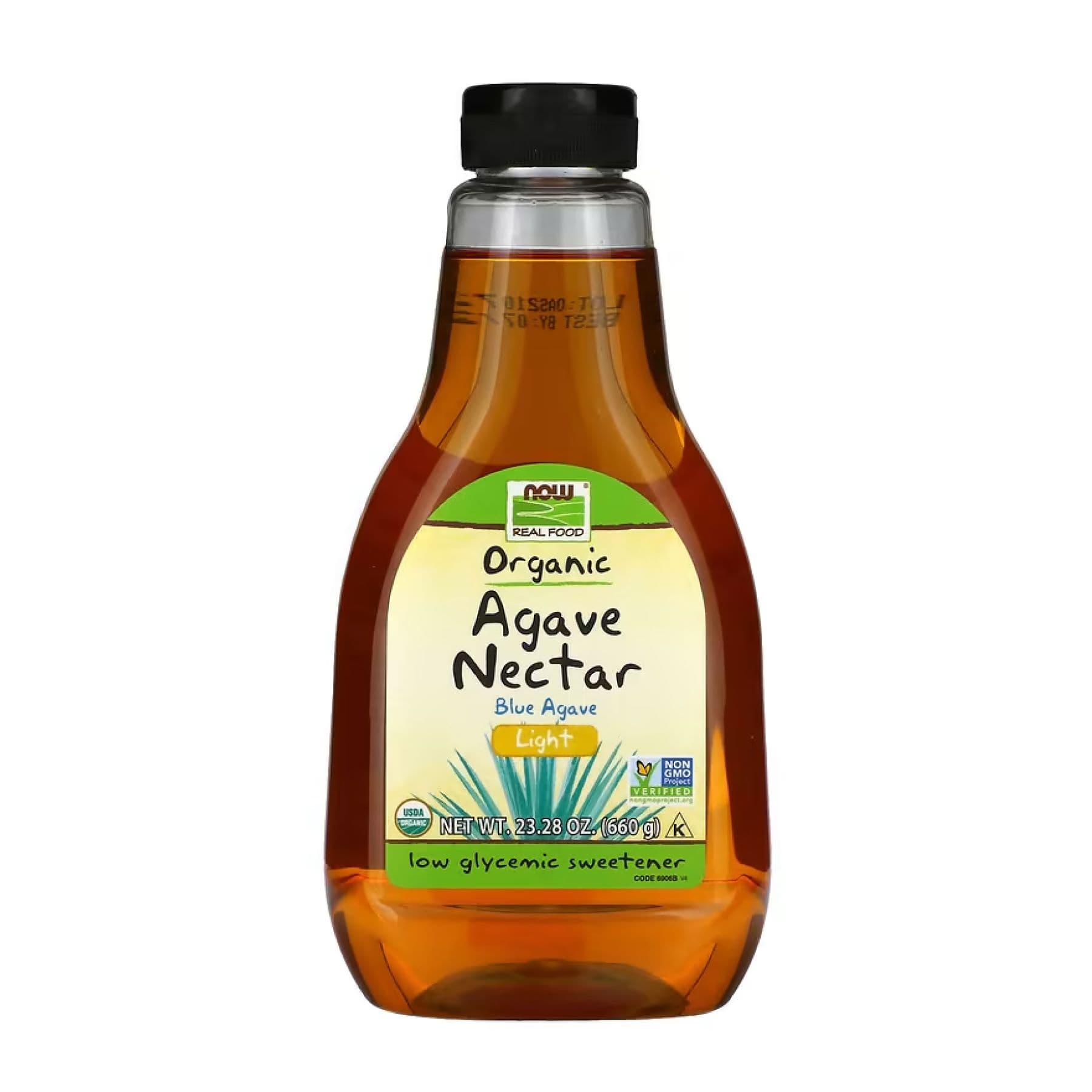 Органічний нектар агави Light, 660 г, Now Foods