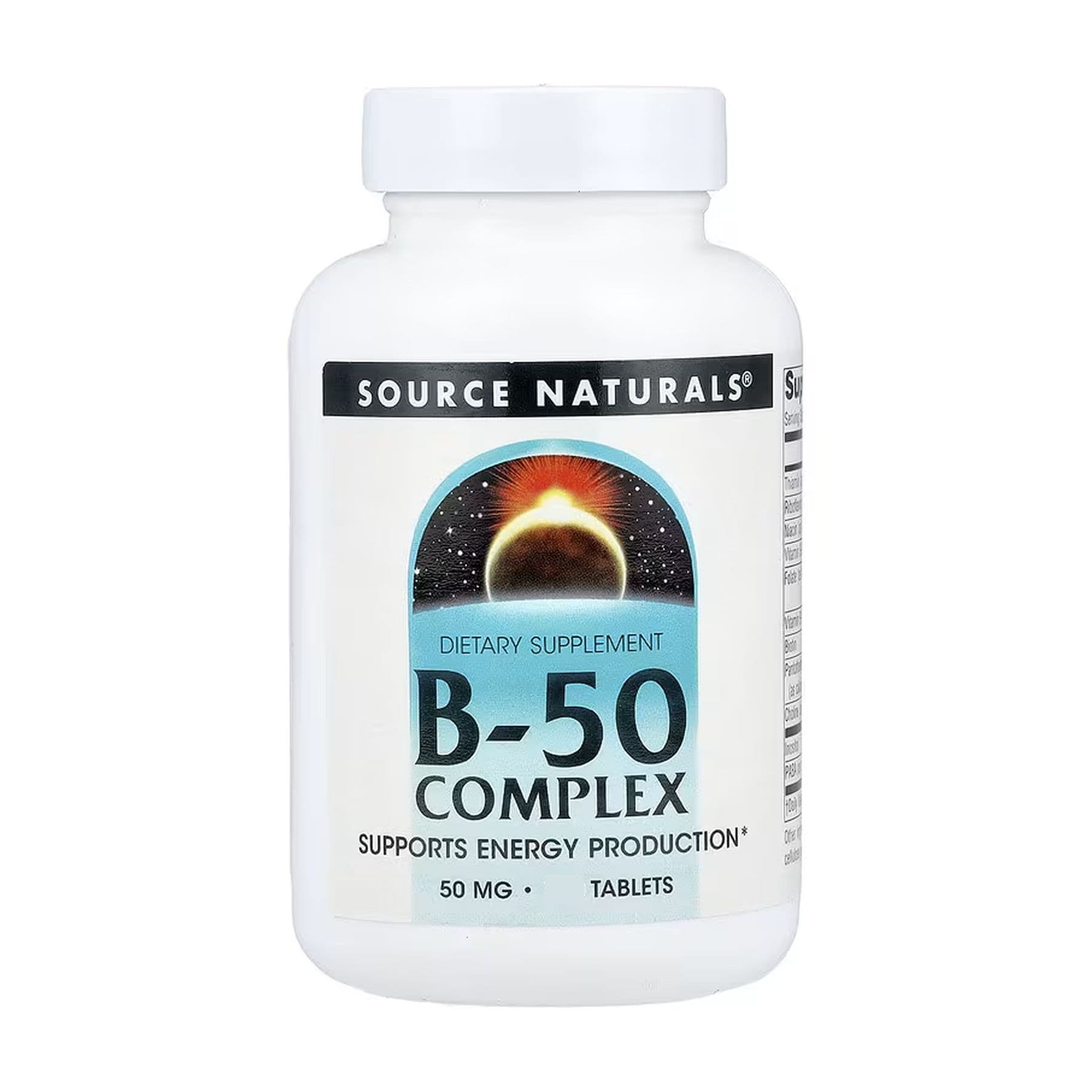 Вітамін B-50 комплекс 50 мг, 50 таблеток, Source Naturals